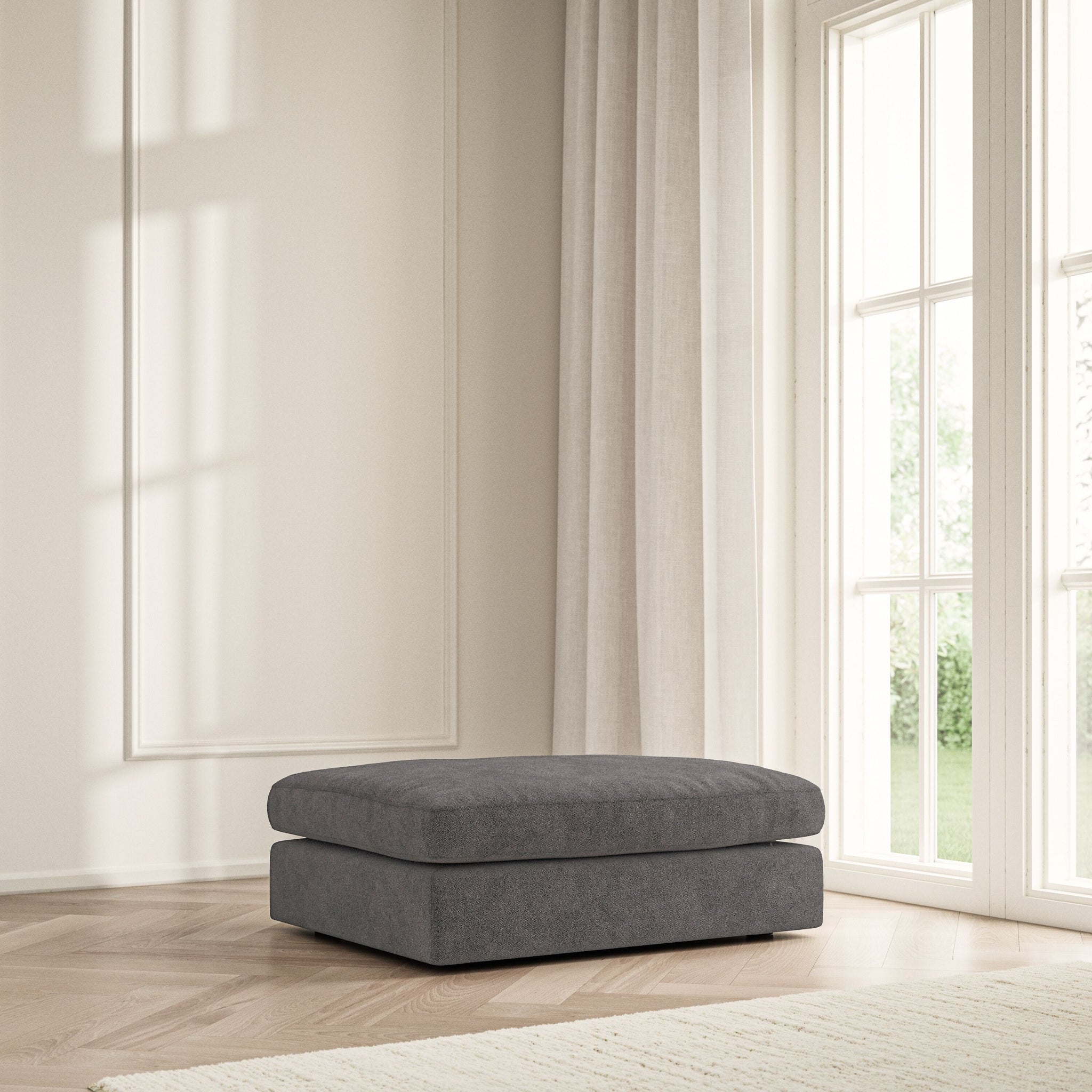 Lusso Footstool - Soft Bouclé
