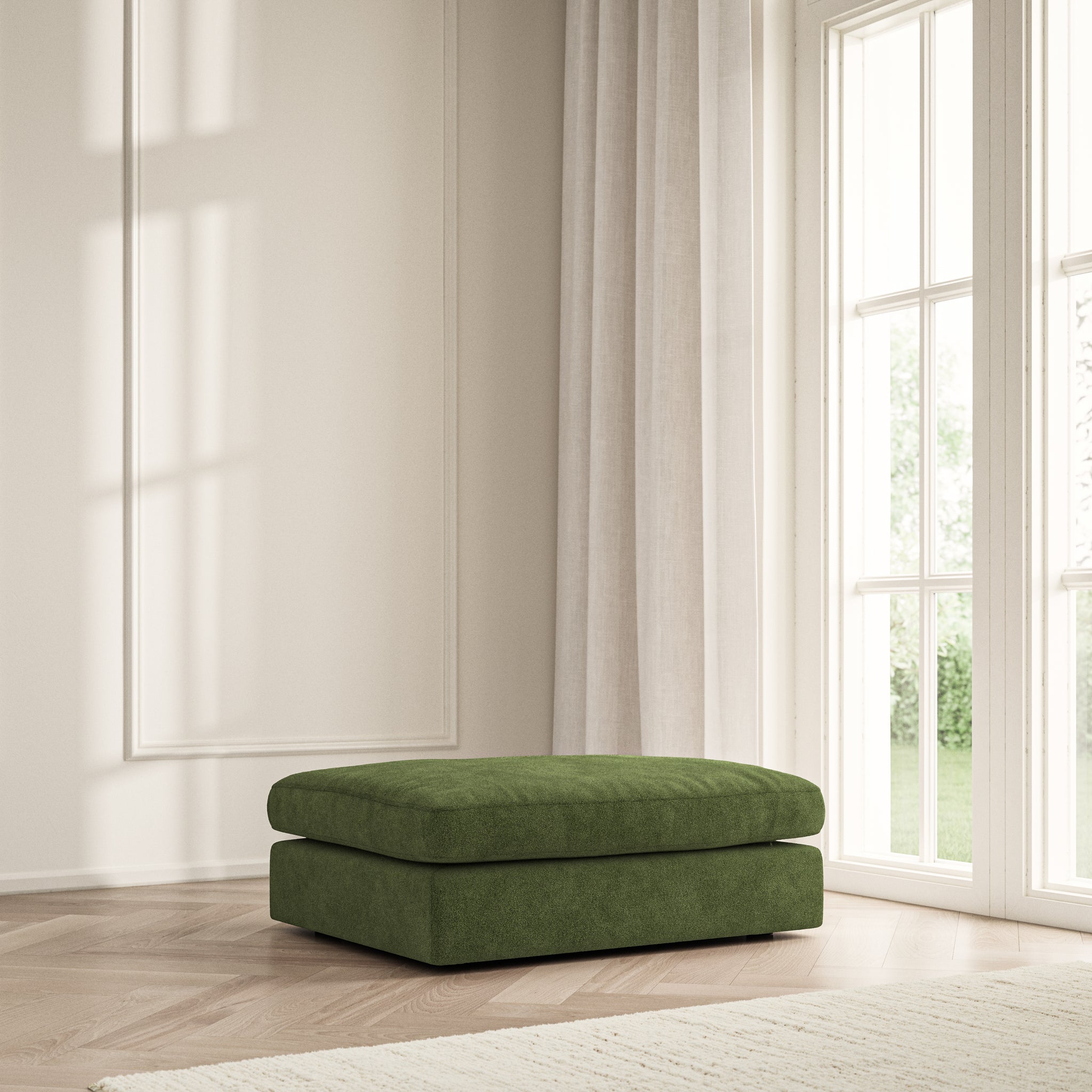 Lusso Footstool - Soft Bouclé