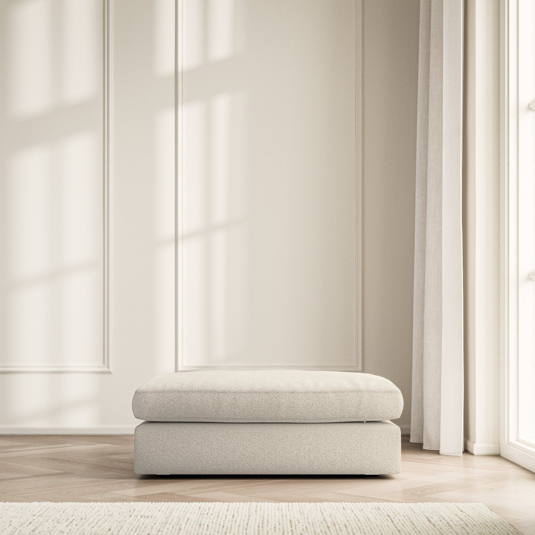 Lusso Footstool - Soft Teddy