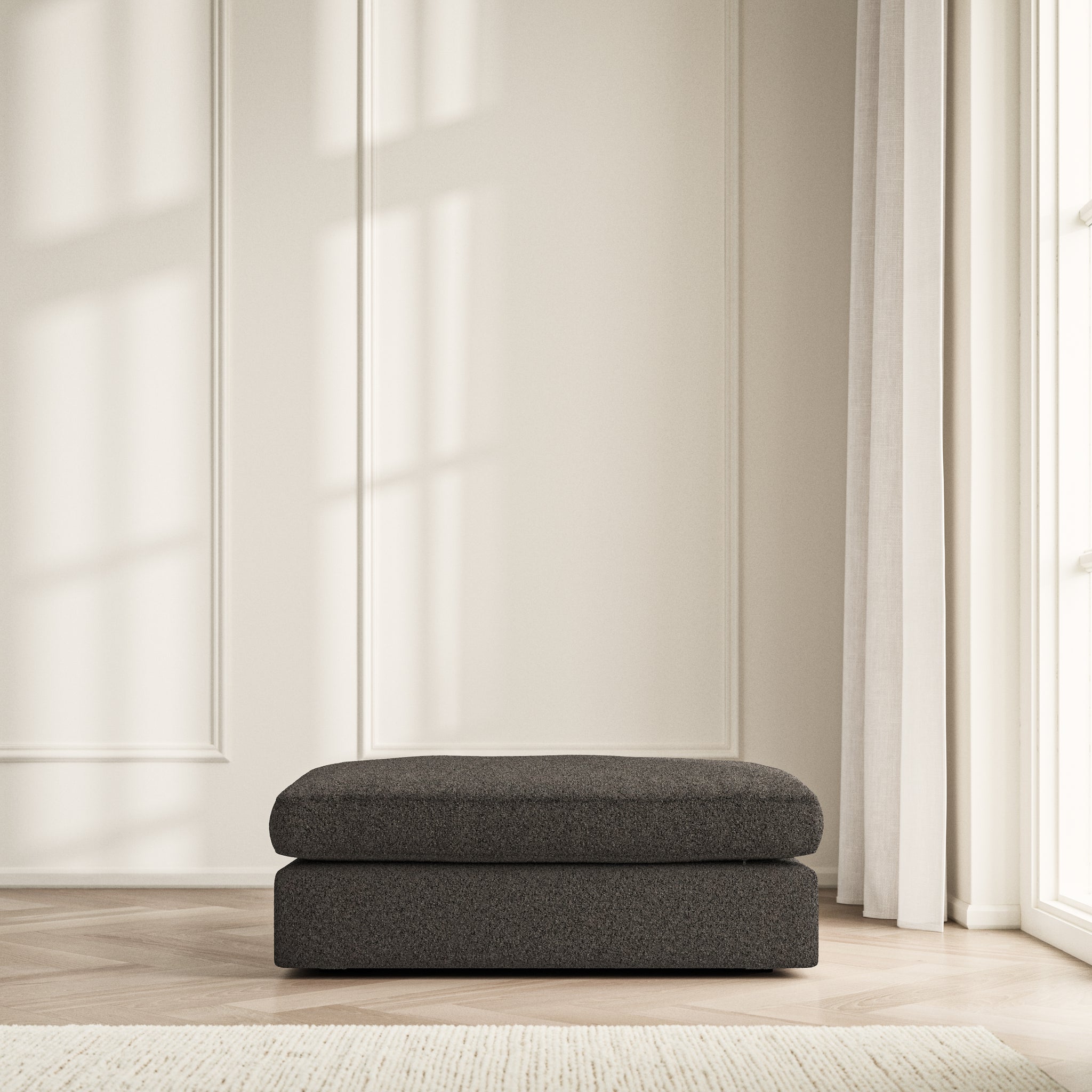 Lusso Footstool - Soft Teddy