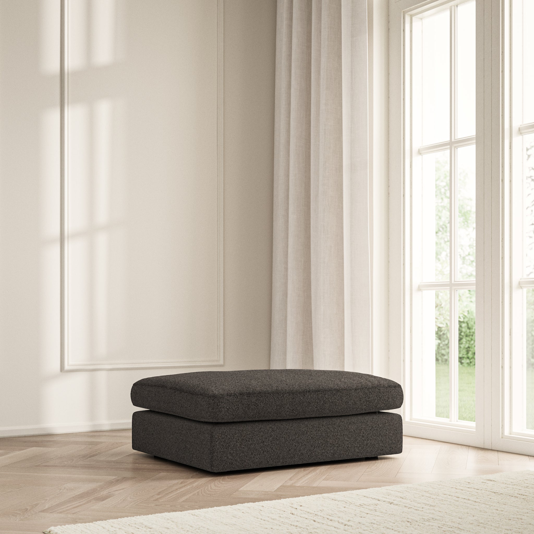Lusso Footstool - Soft Teddy
