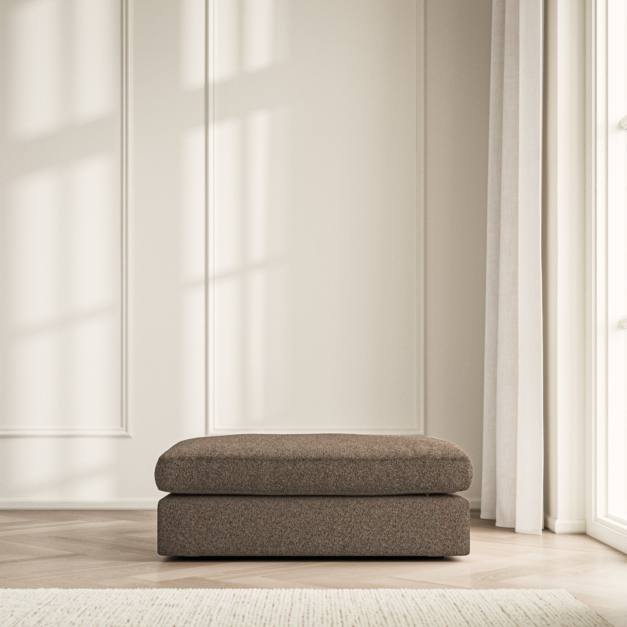 Lusso Footstool - Soft Teddy