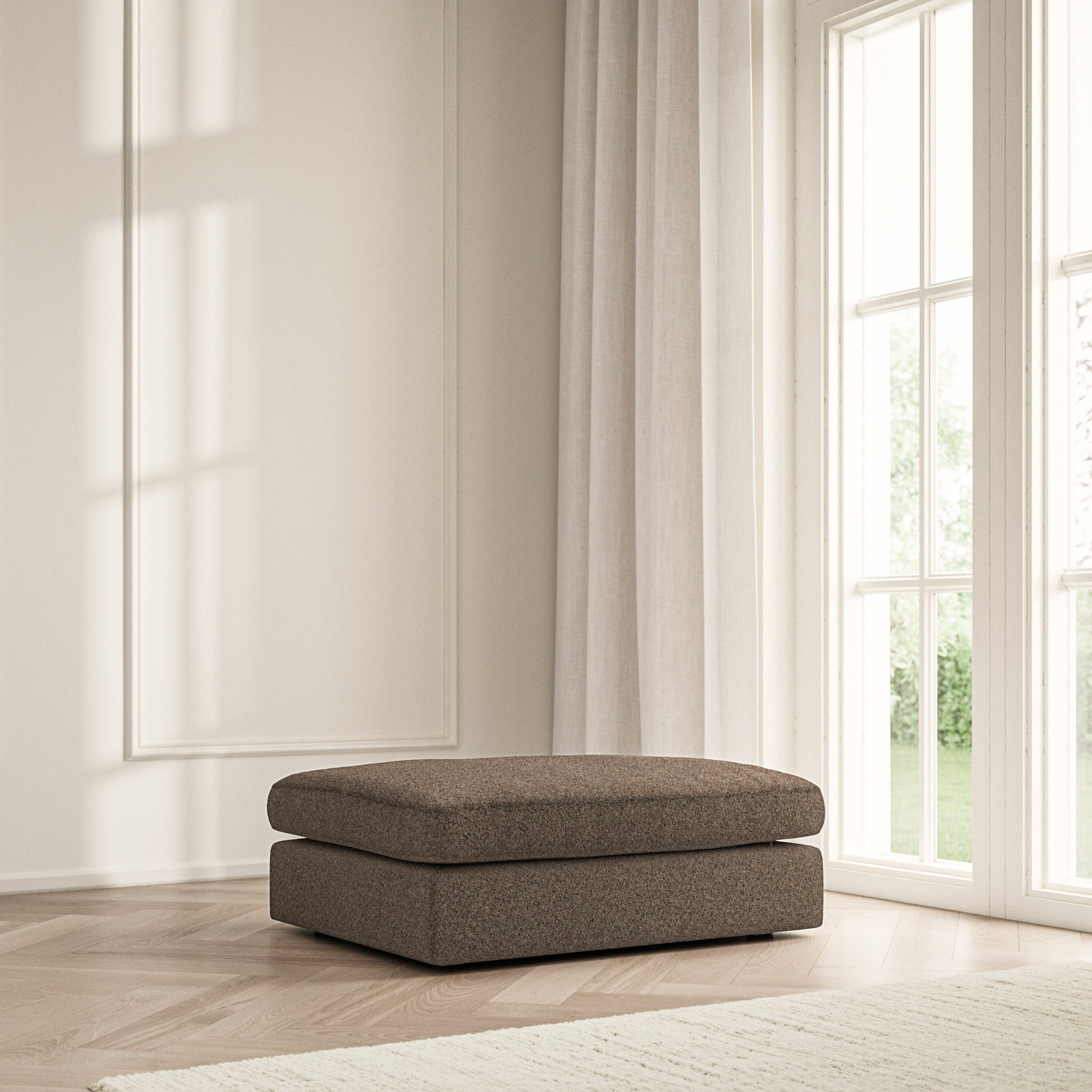 Lusso Footstool - Soft Teddy