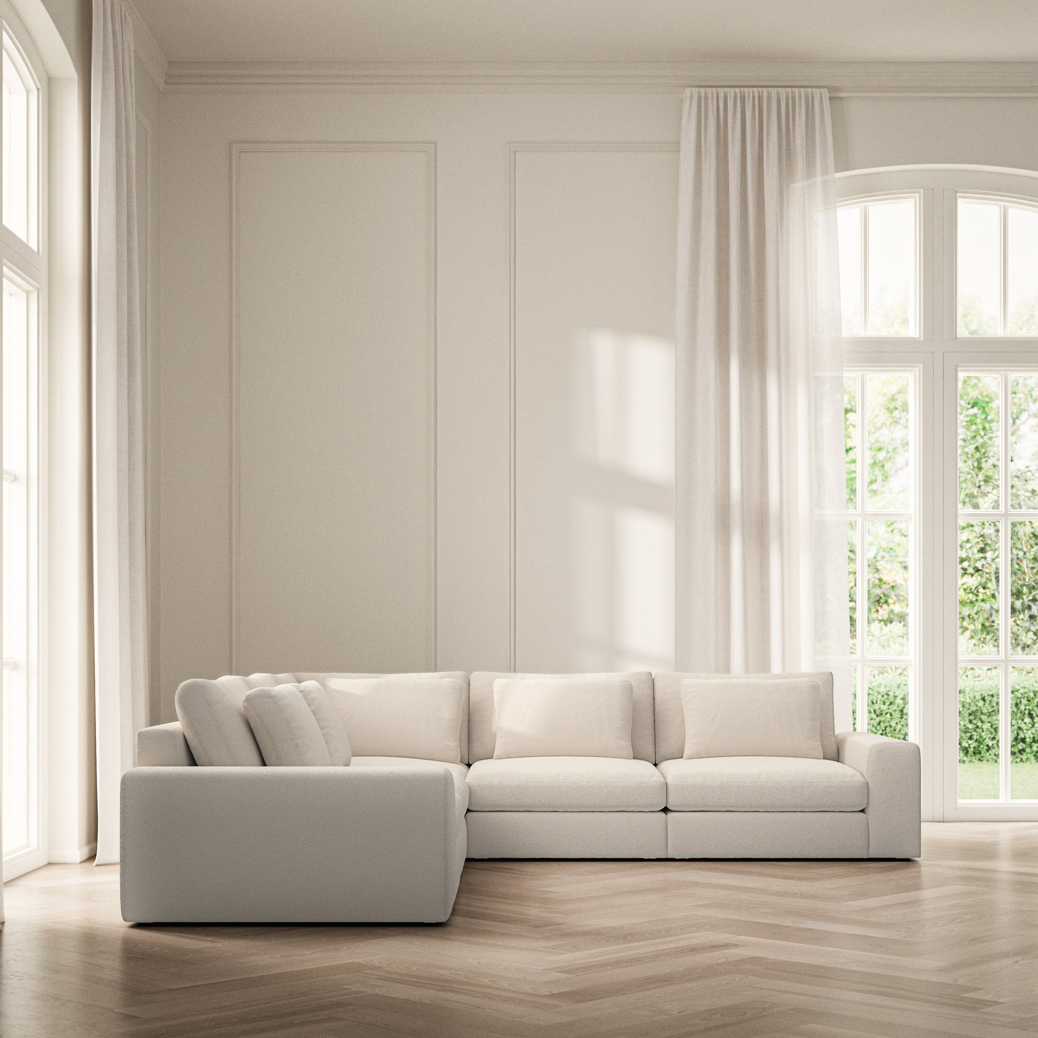 Lusso Large Corner - Soft Teddy