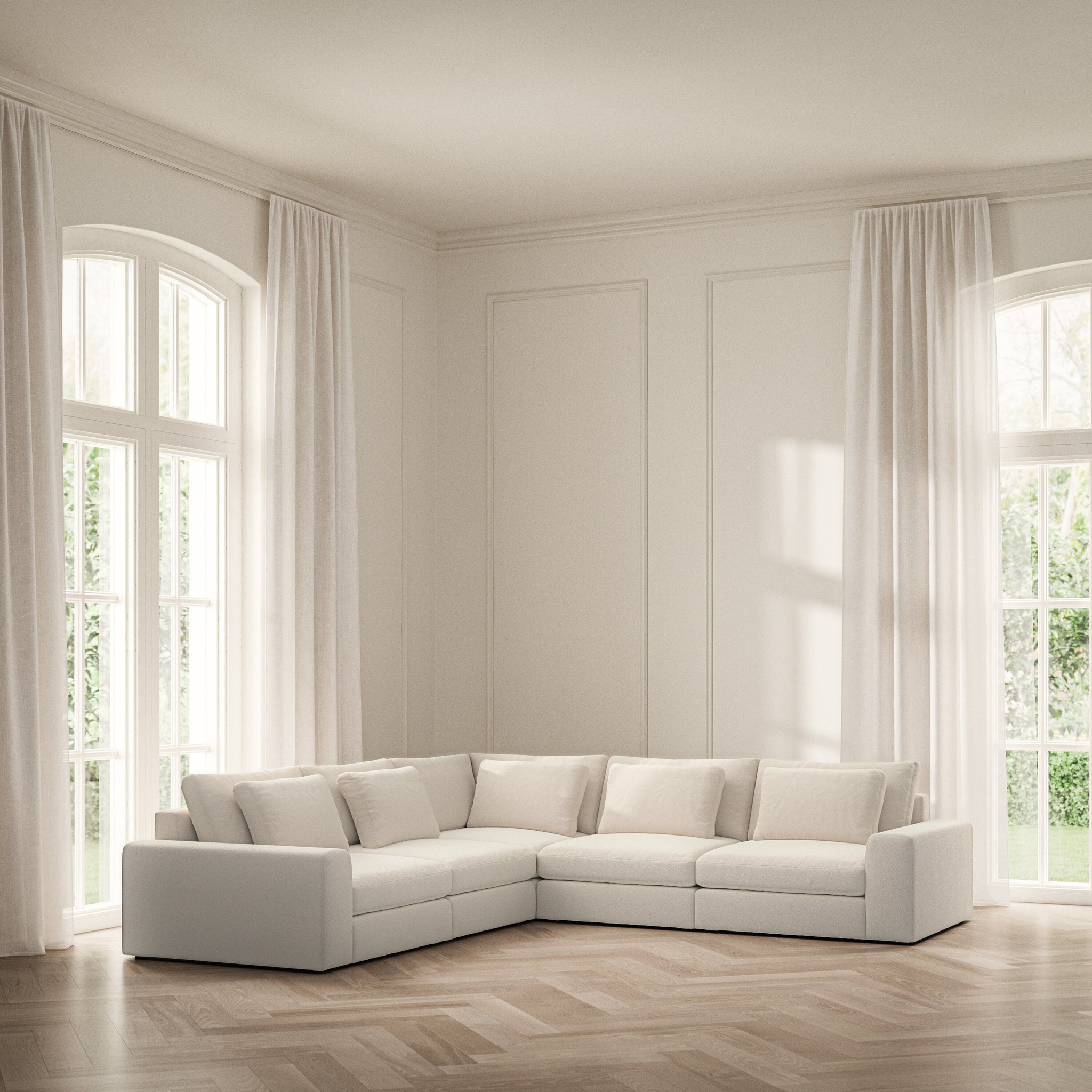 Lusso Large Corner - Soft Teddy