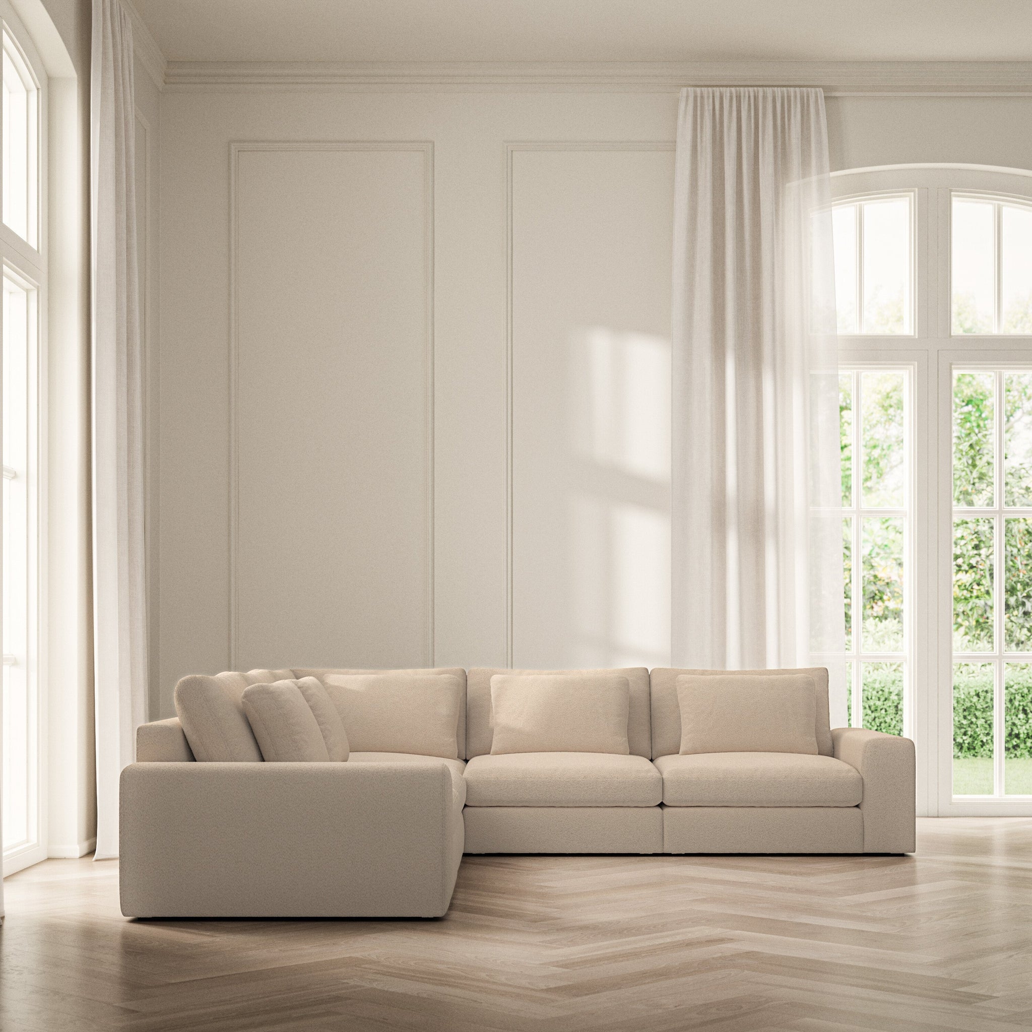 Lusso Large Corner - Soft Teddy