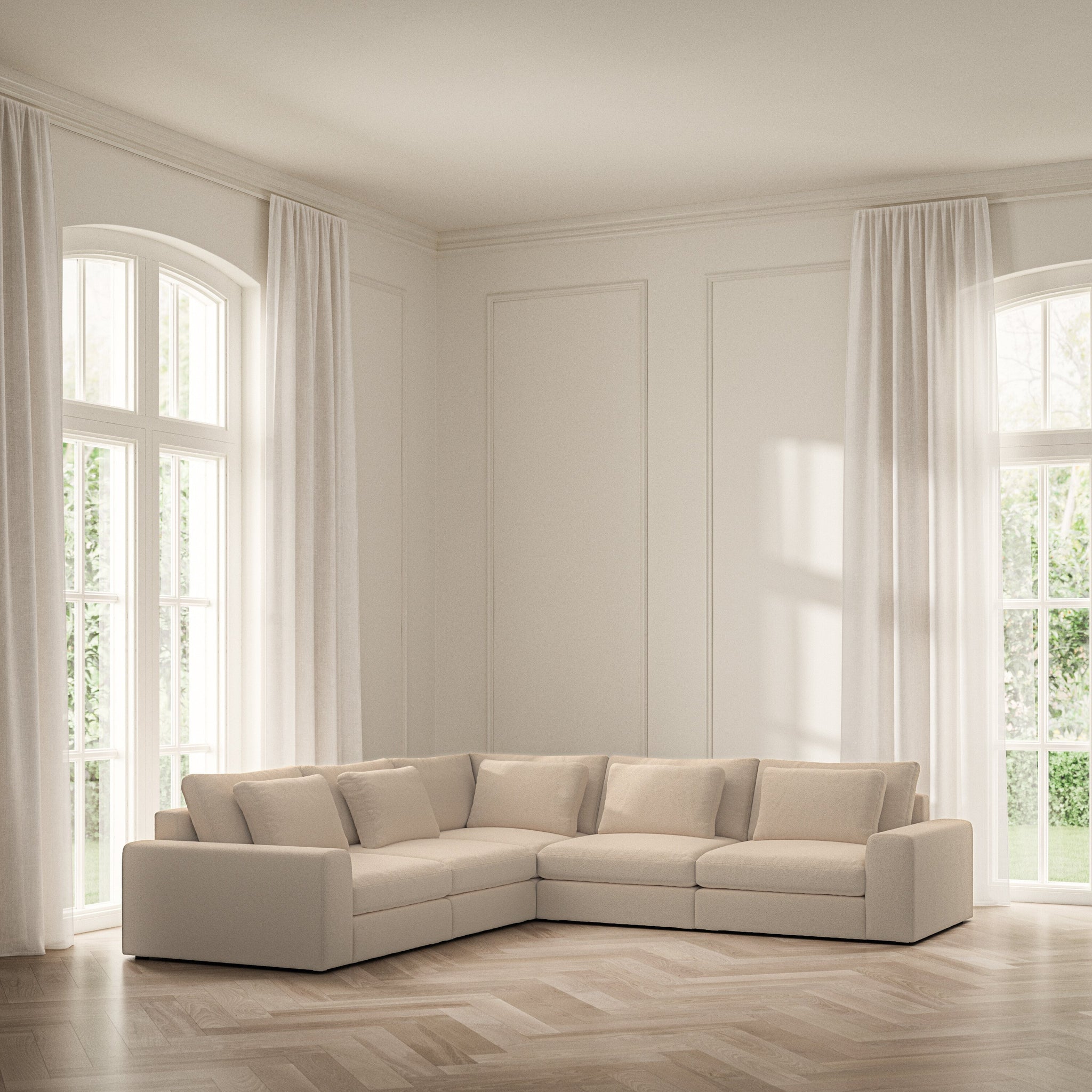 Lusso Large Corner - Soft Teddy