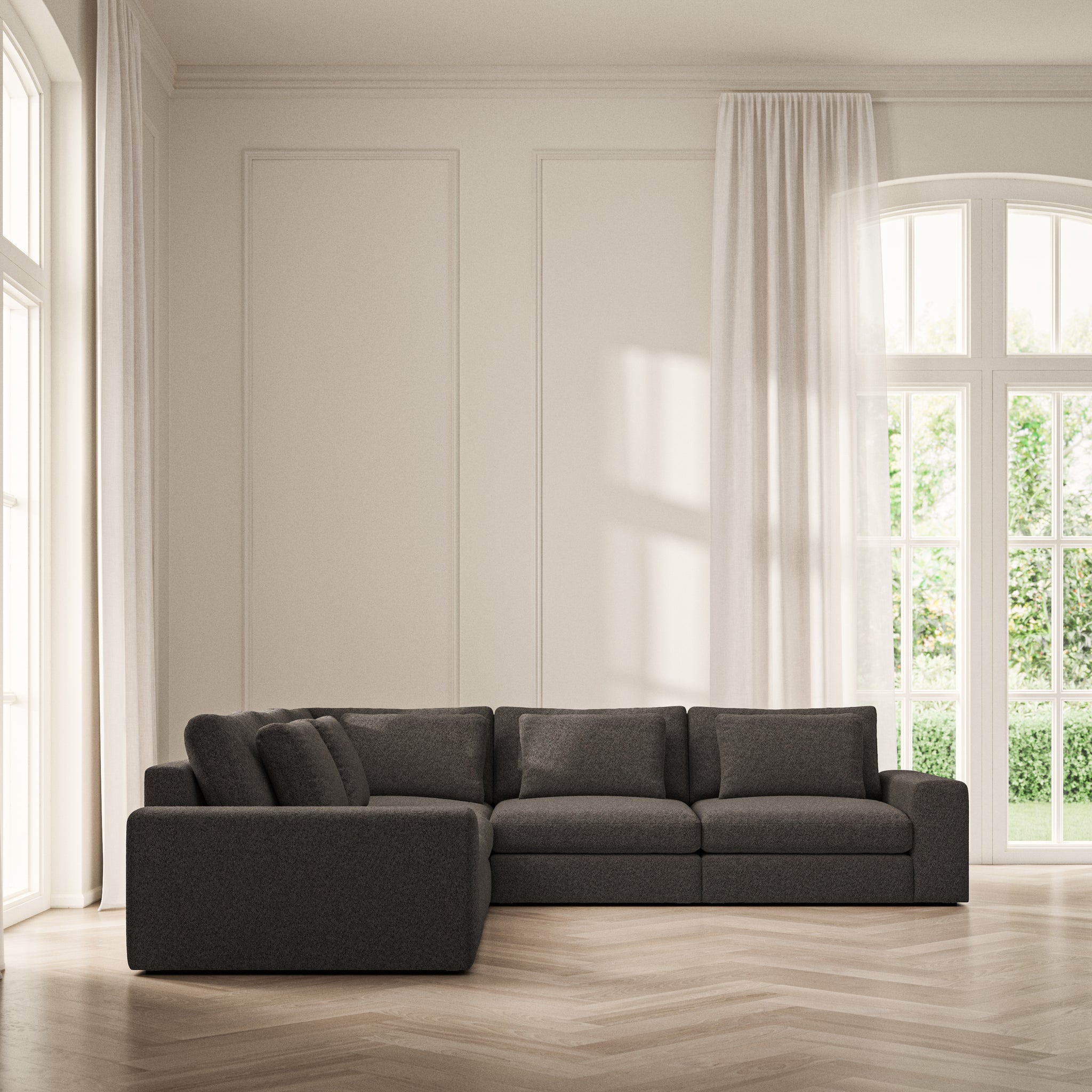 Lusso Corner Chaise LHF - Soft Teddy