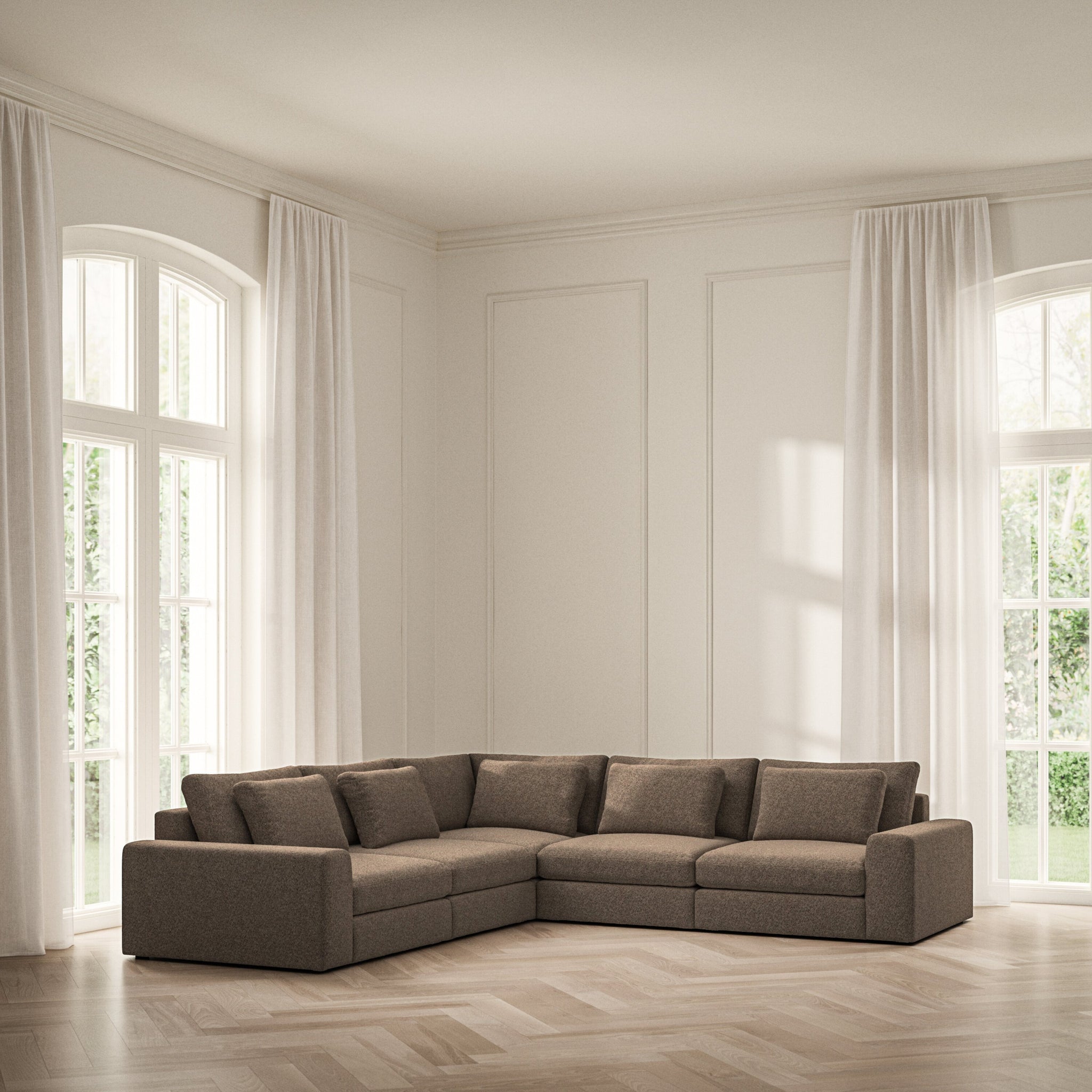 Lusso Large Corner - Soft Teddy