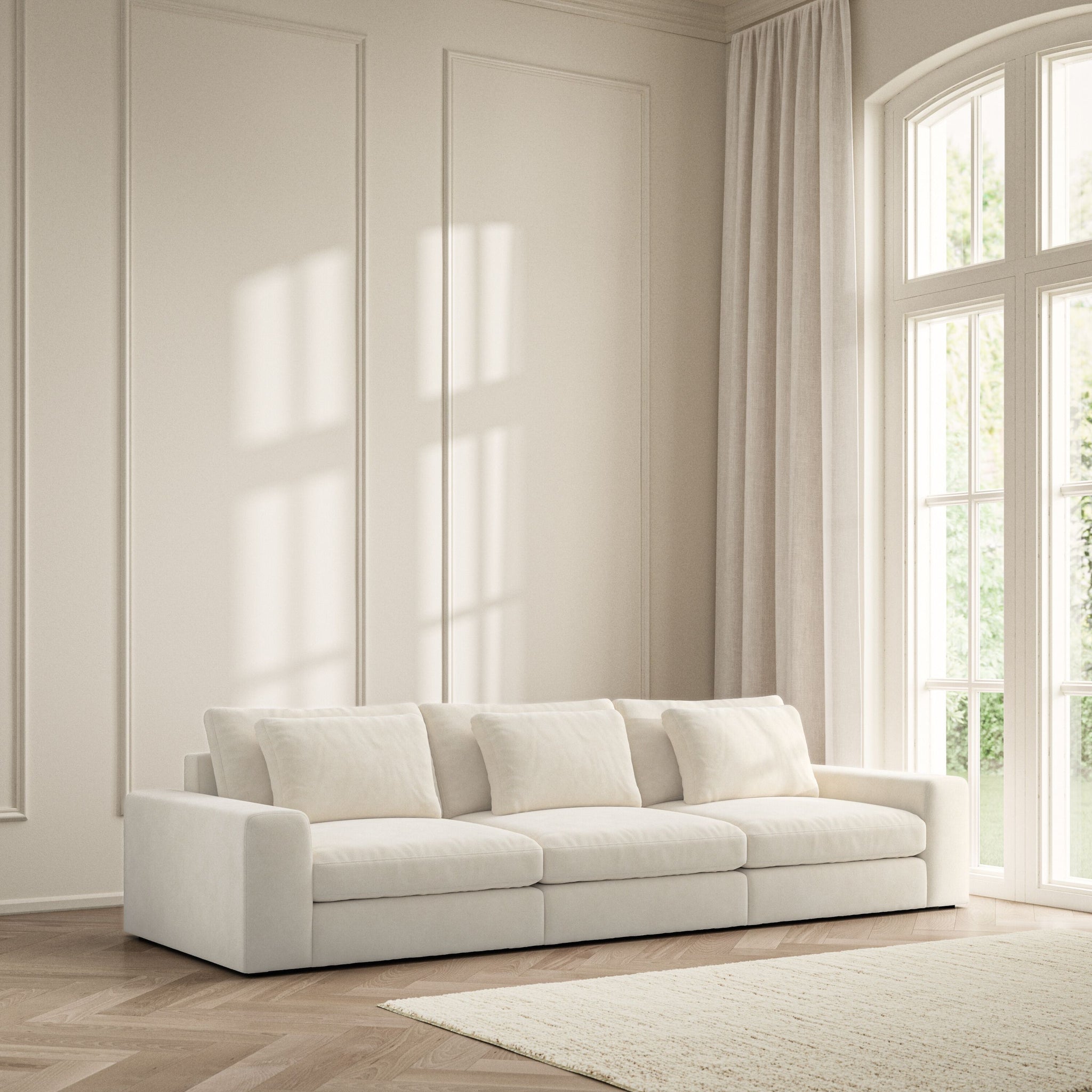 Lusso Large Sofa - Soft Bouclé