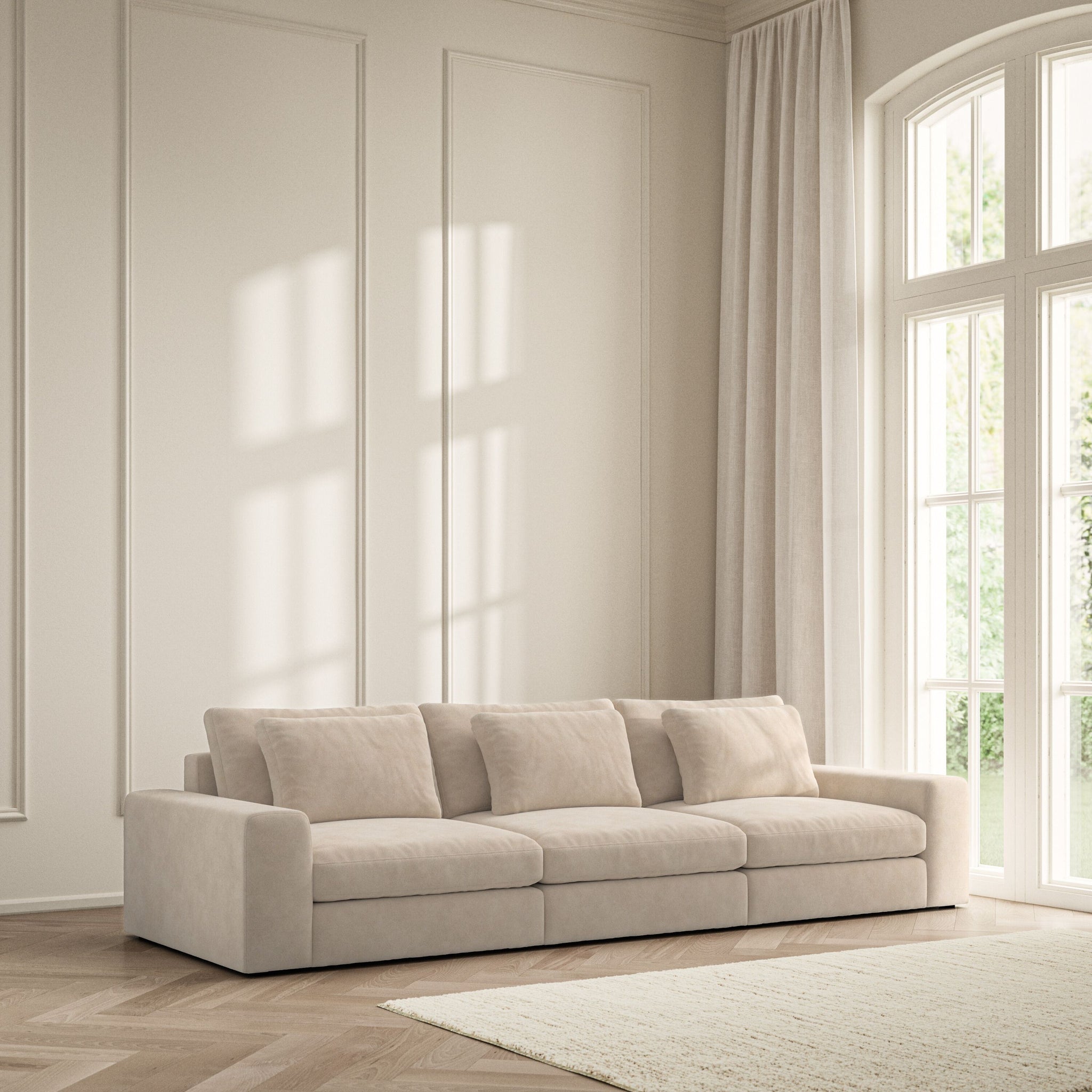 Lusso Large Sofa - Soft Bouclé