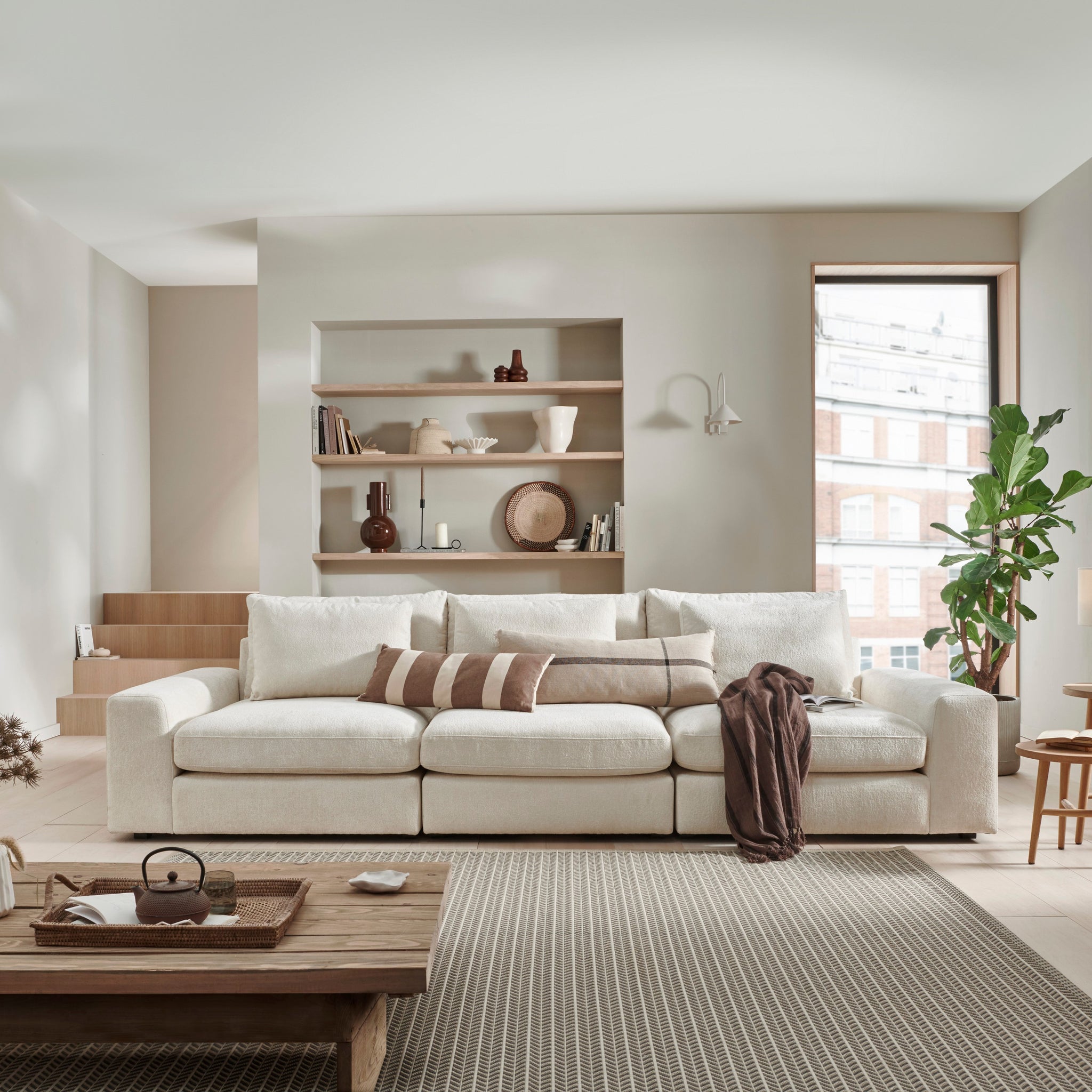Lusso Large Sofa - Soft Teddy