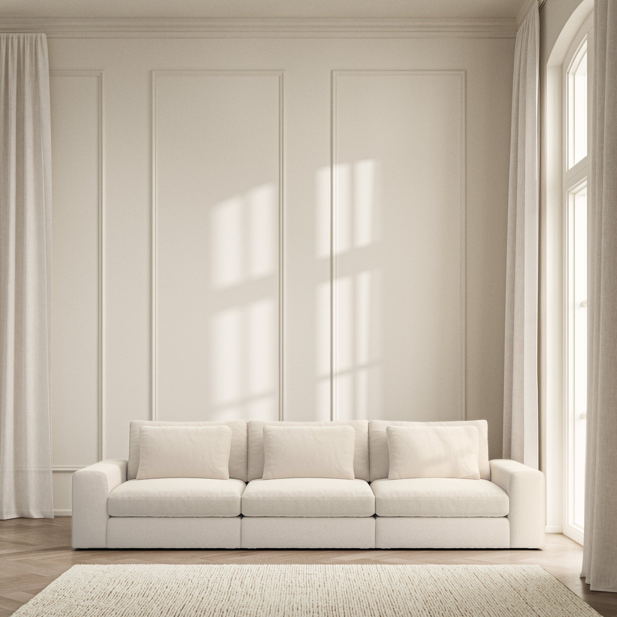 Lusso Large Sofa - Soft Teddy