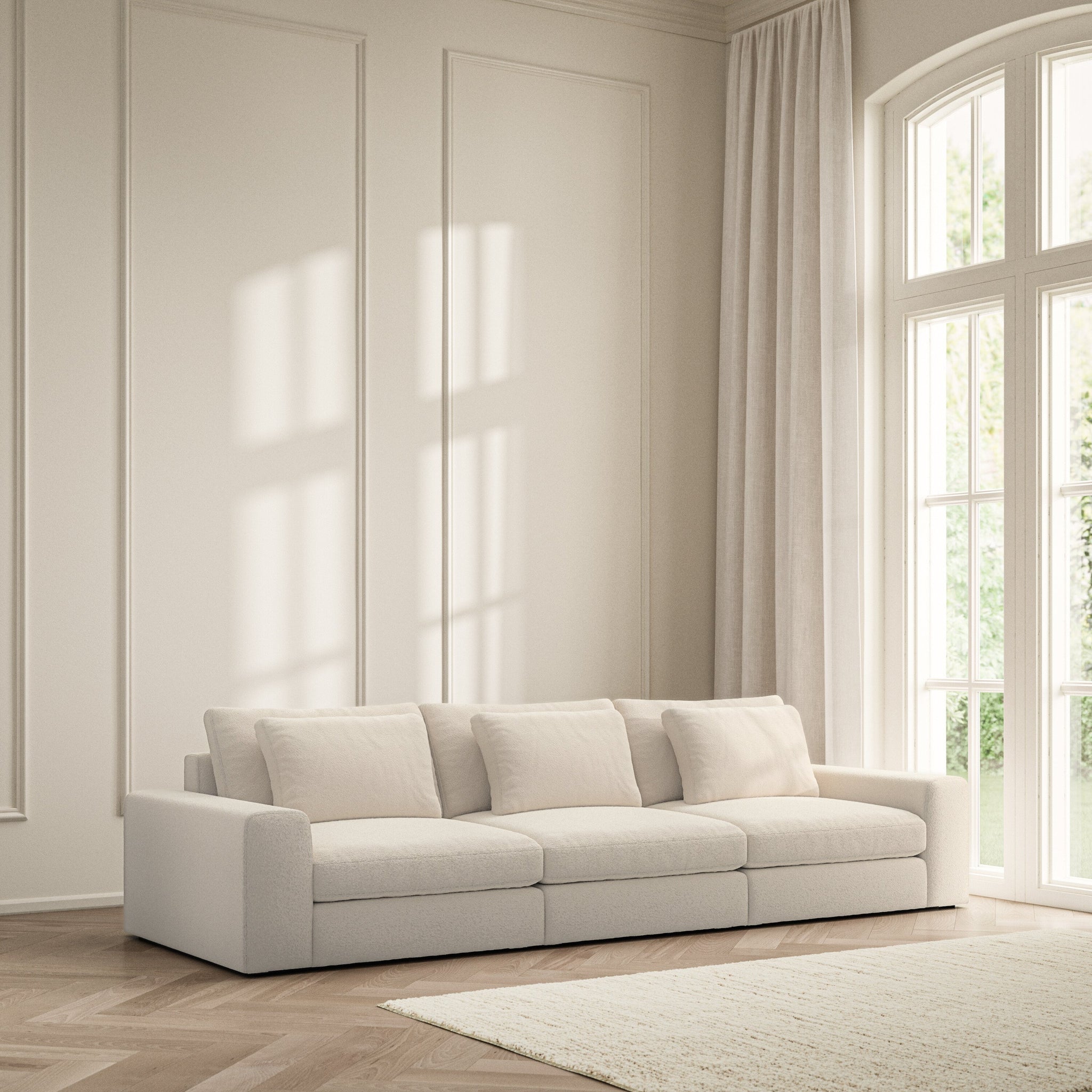 Lusso Large Sofa - Soft Teddy