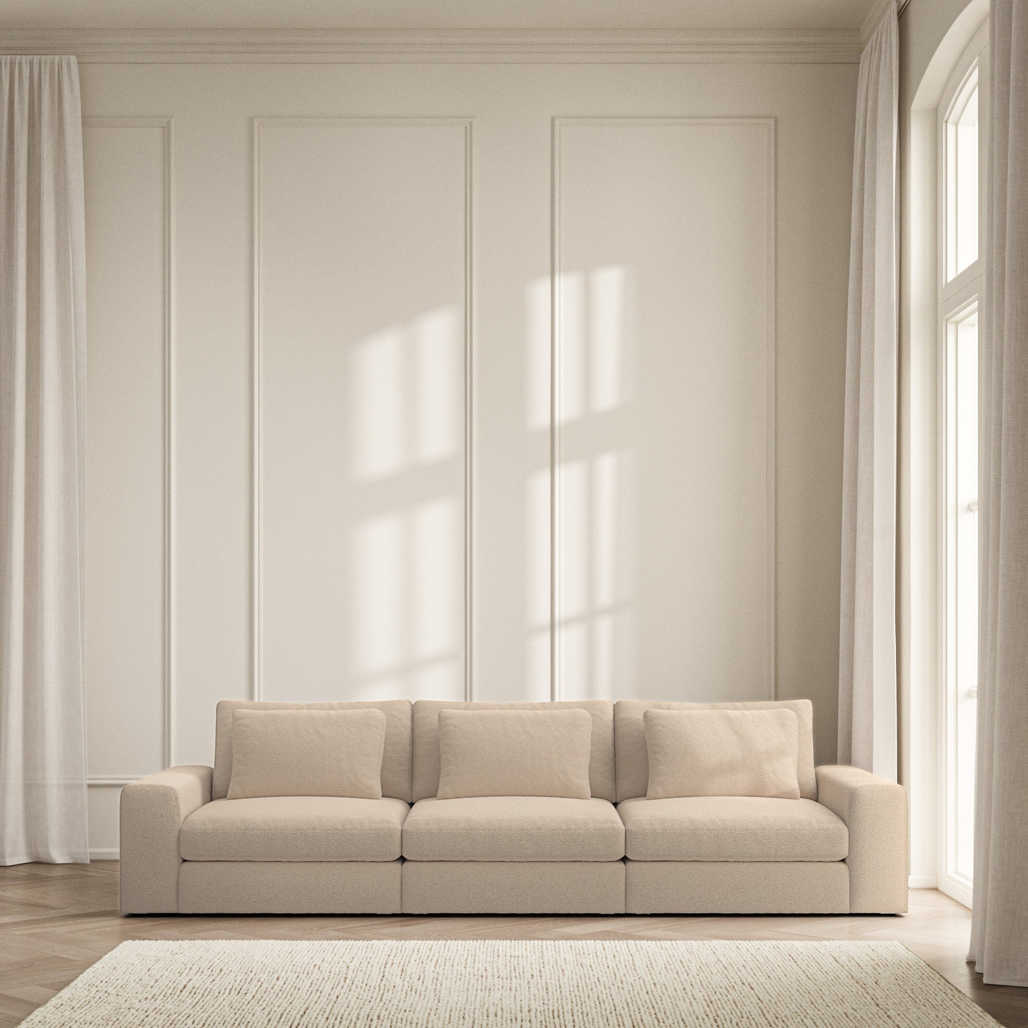 Lusso Large Sofa - Soft Teddy