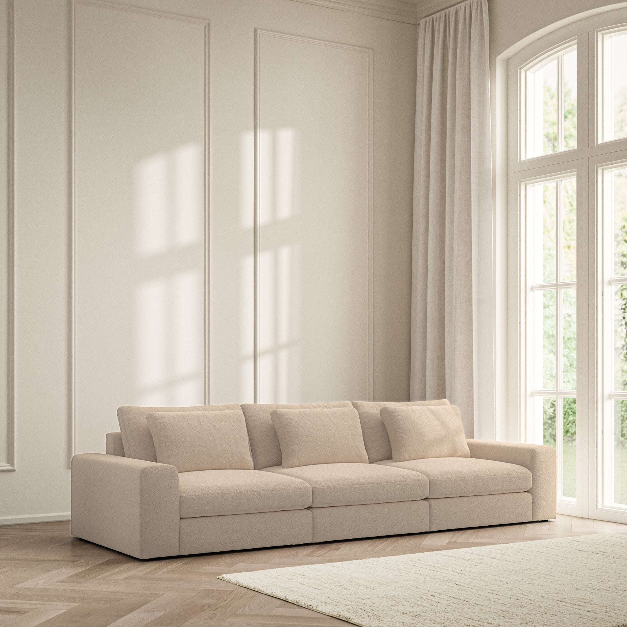 Lusso Large Sofa - Soft Teddy