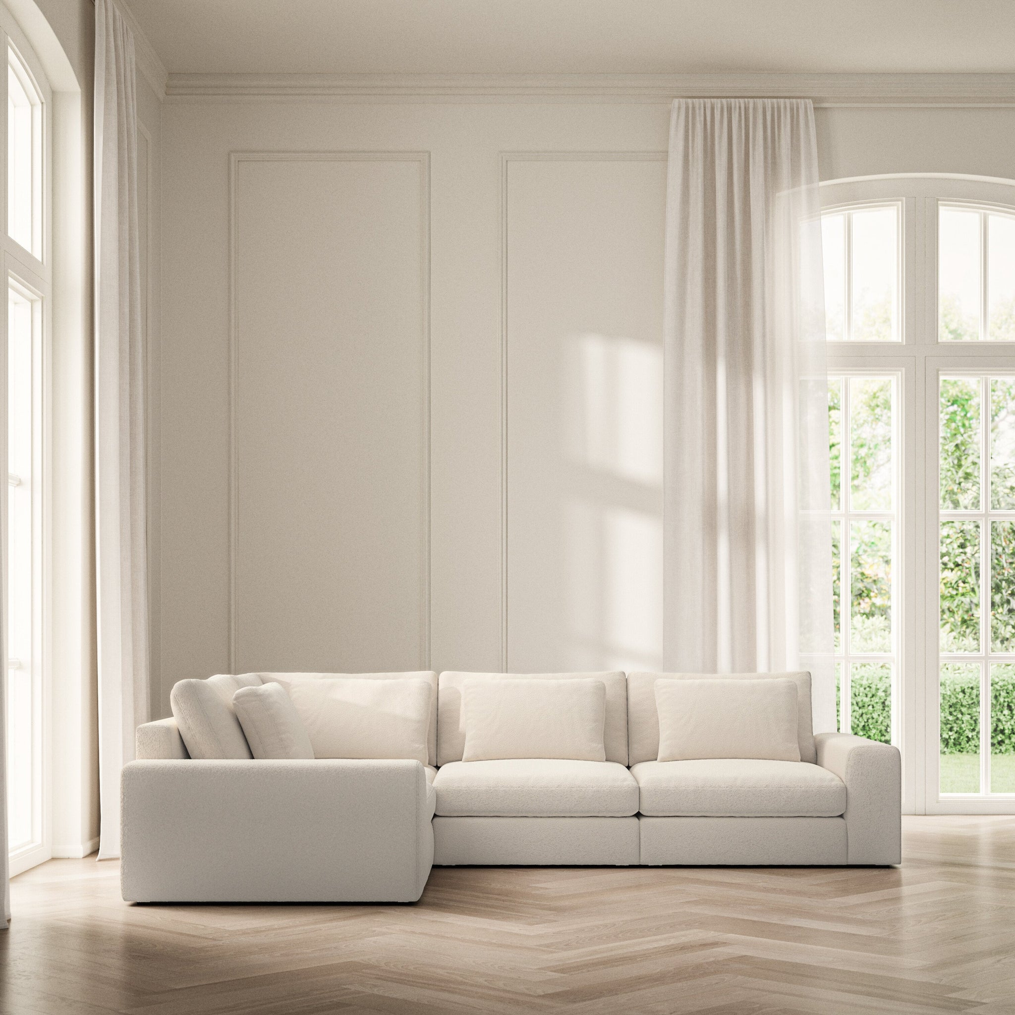 Lusso Medium Corner - Soft Teddy
