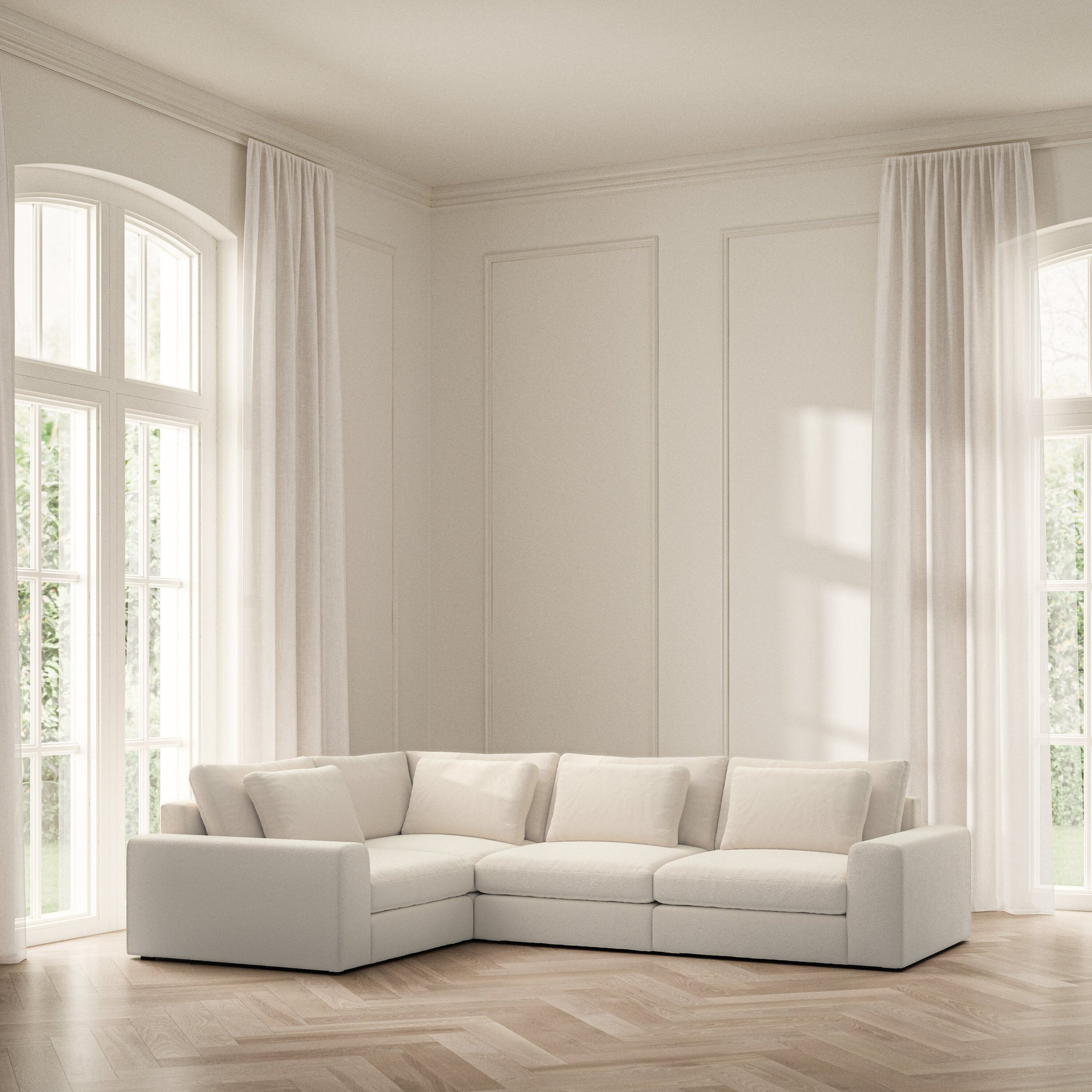 Lusso Medium Corner - Soft Teddy