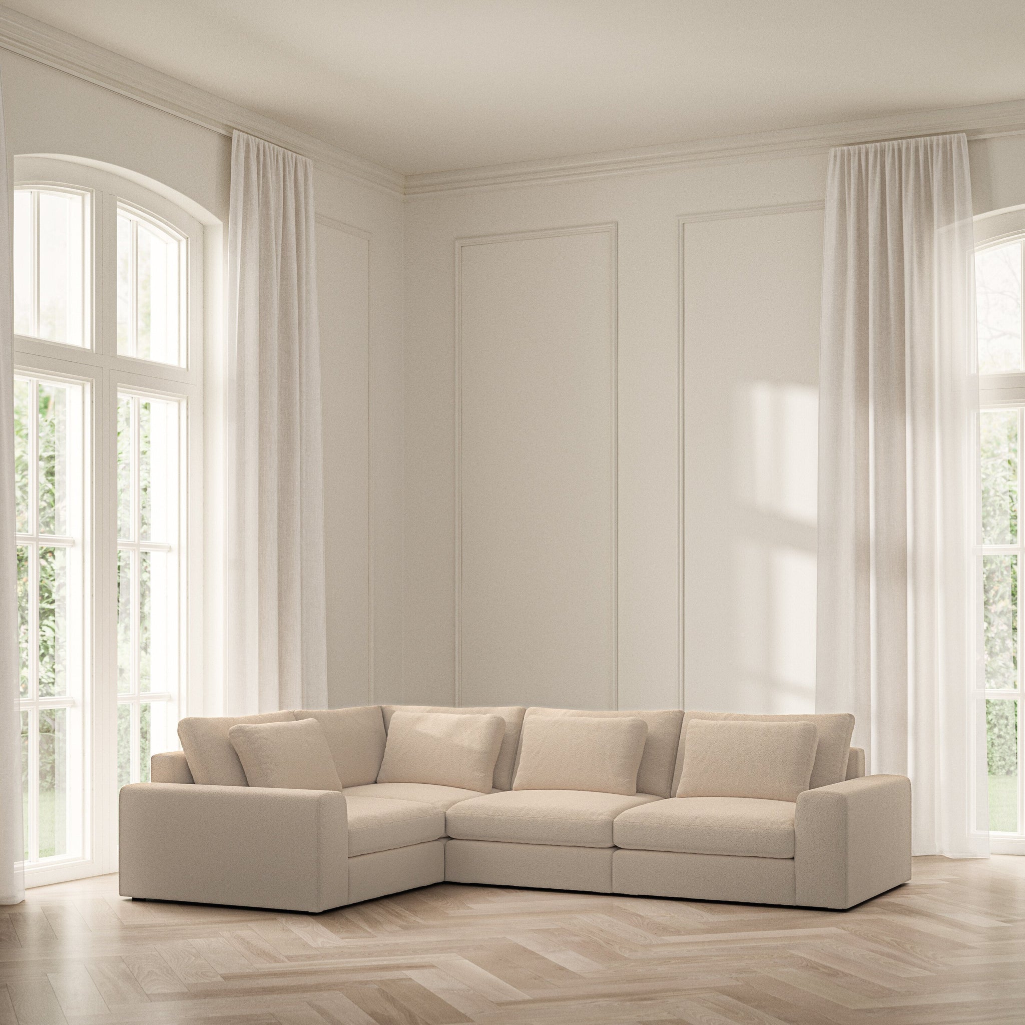 Lusso Medium Corner - Soft Teddy