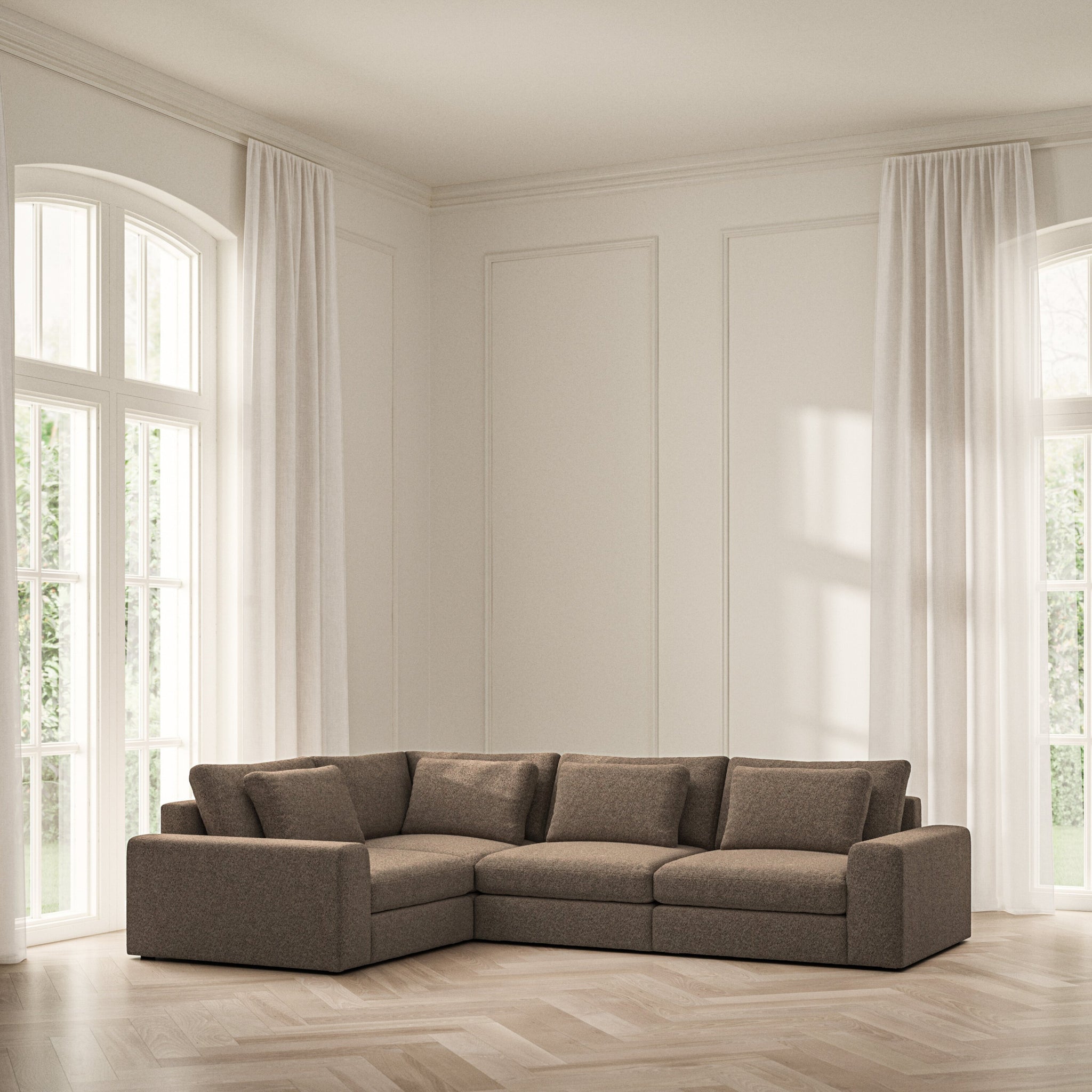 Lusso Medium Corner - Soft Teddy