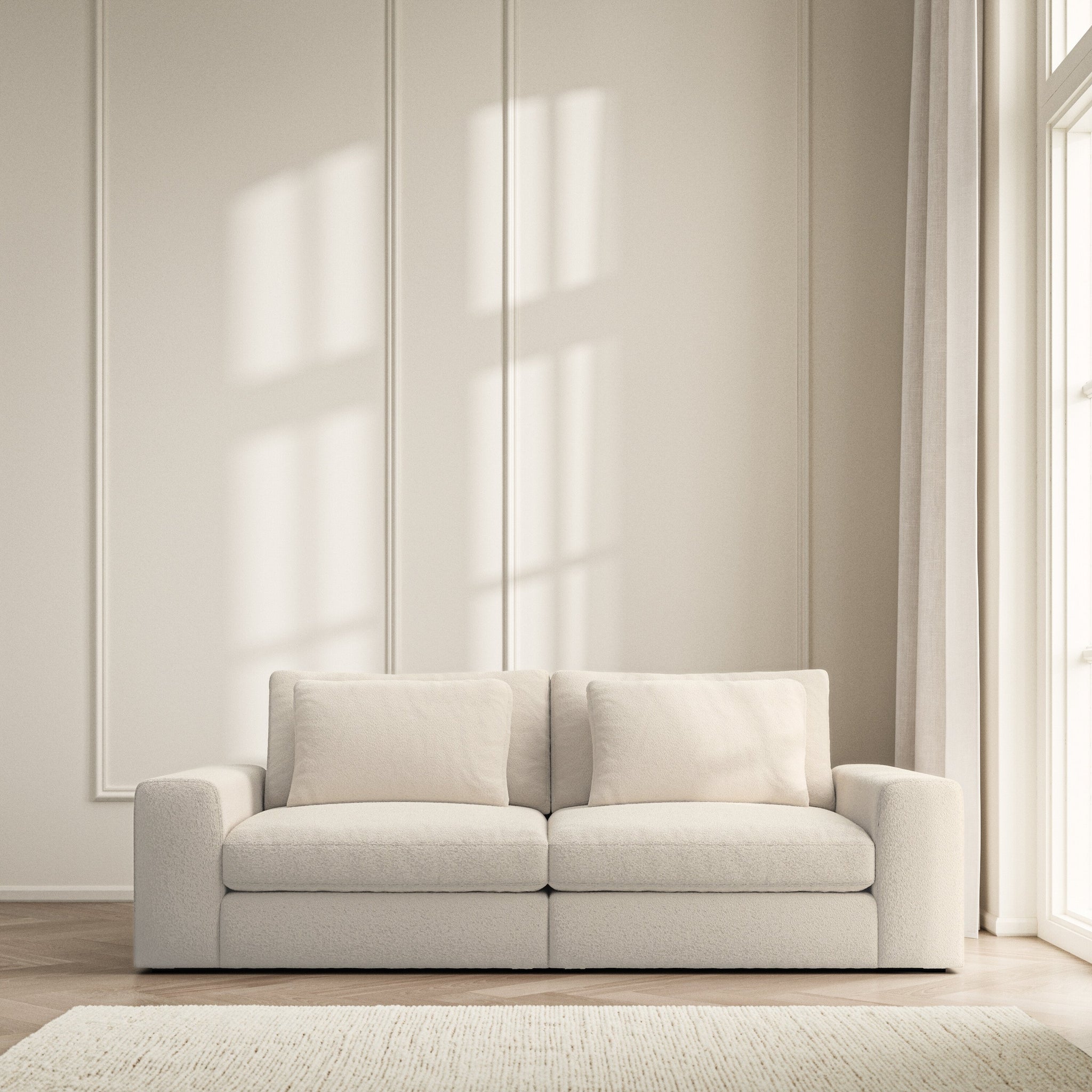 Lusso Medium Sofa - Soft Teddy