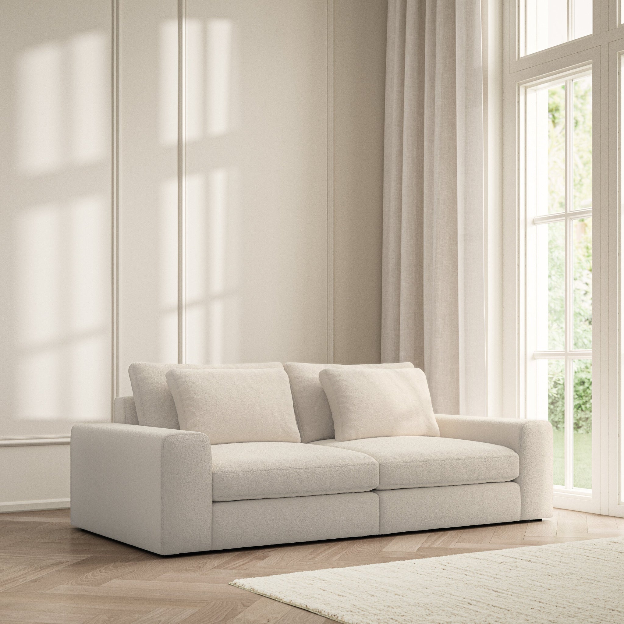 Lusso Medium Sofa - Soft Teddy
