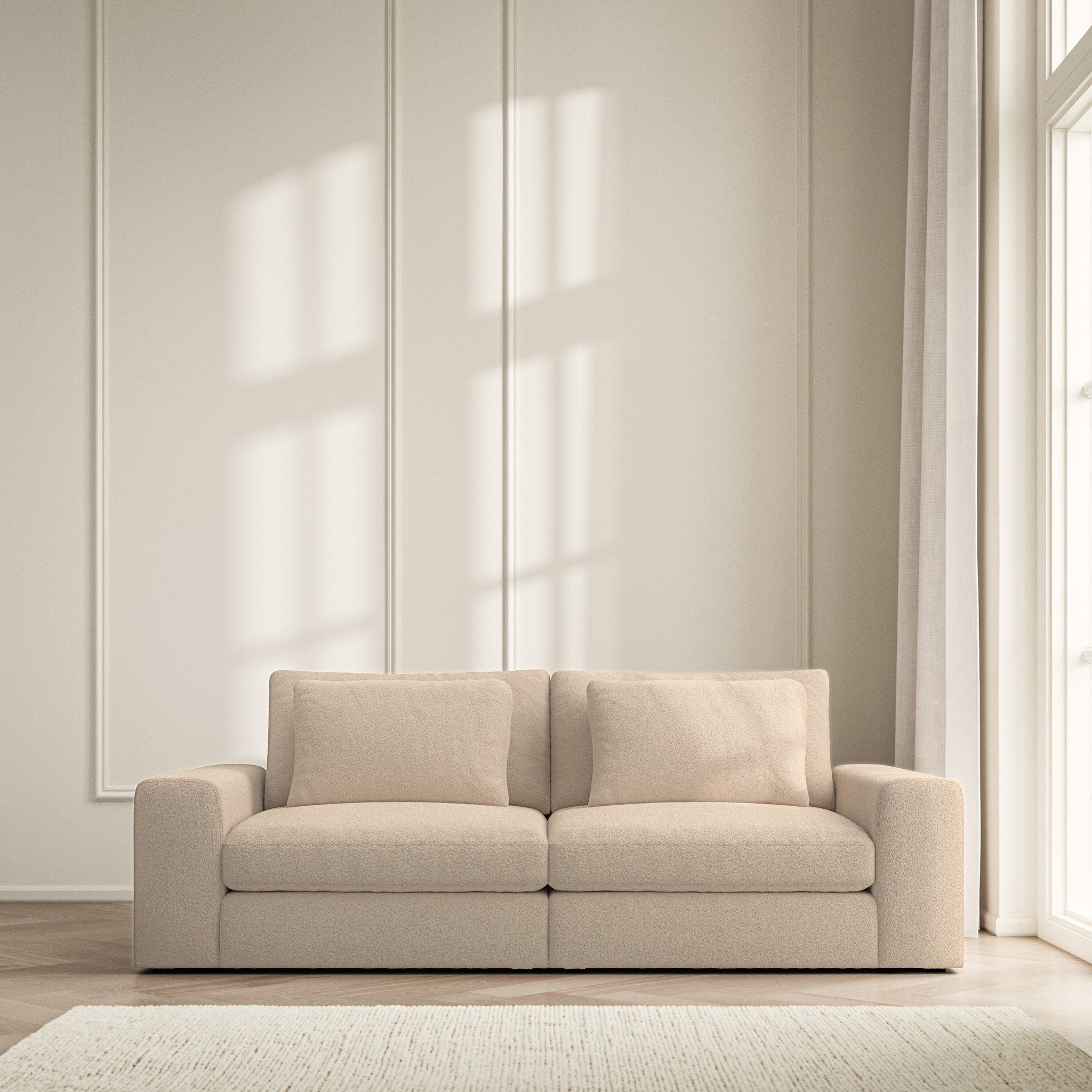 Lusso Medium Sofa - Soft Teddy