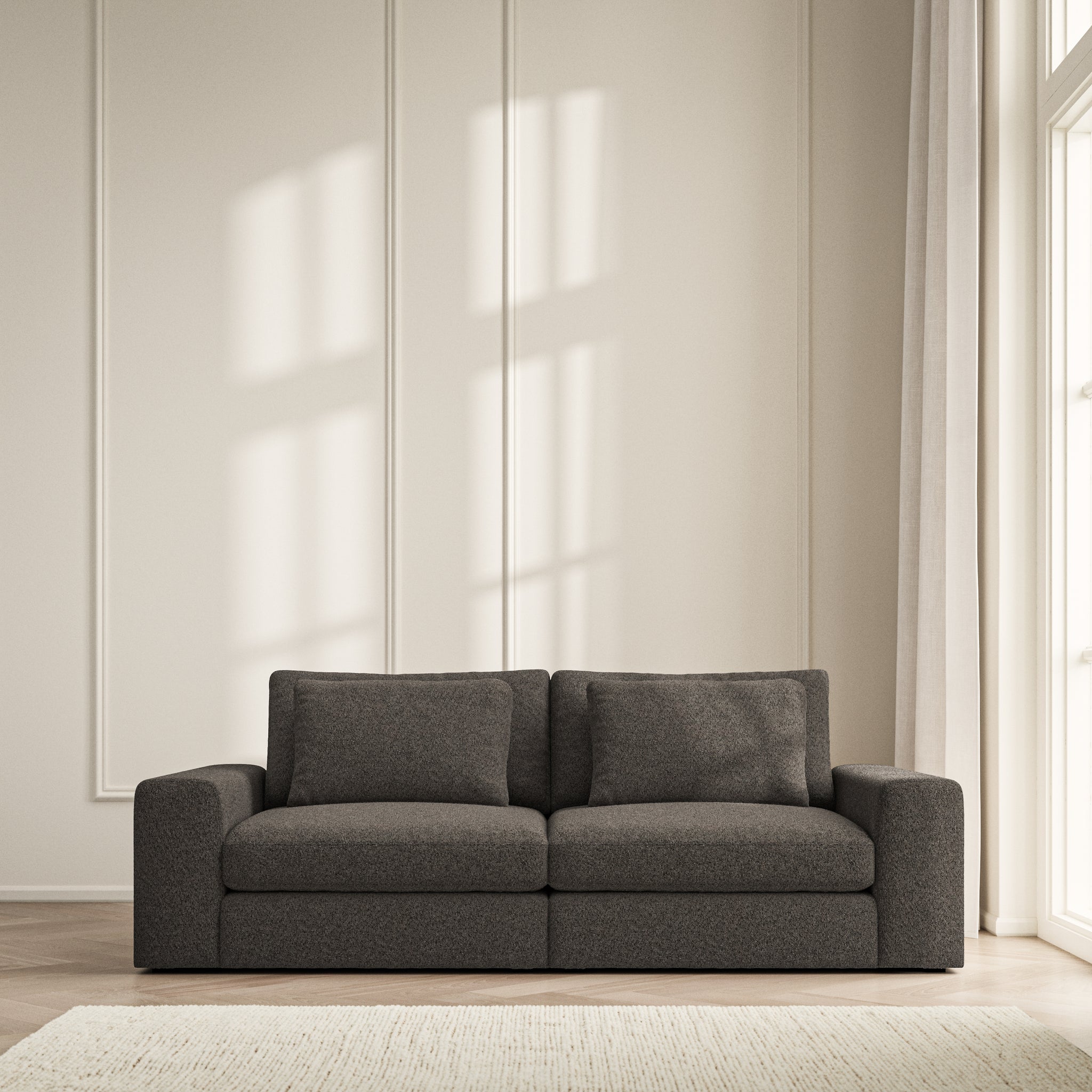 Lusso Medium Sofa - Soft Teddy