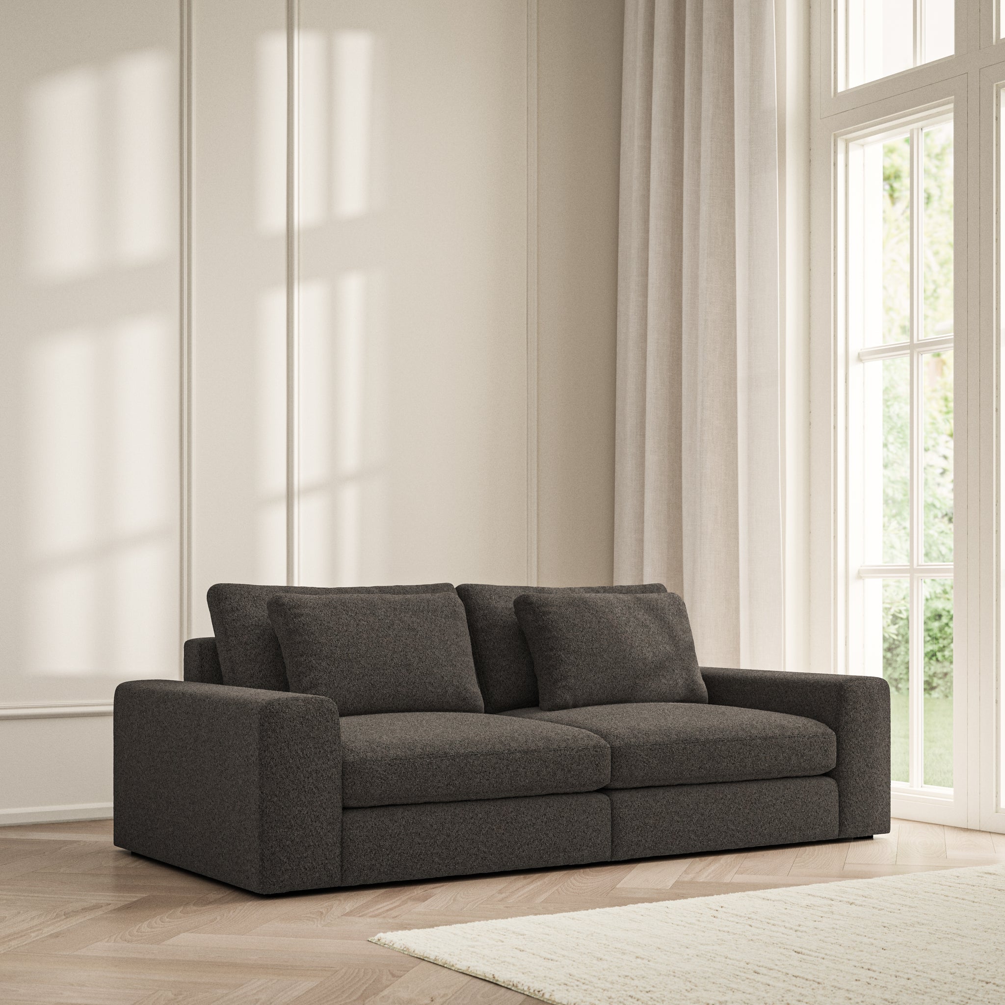 Lusso Medium Sofa - Soft Teddy