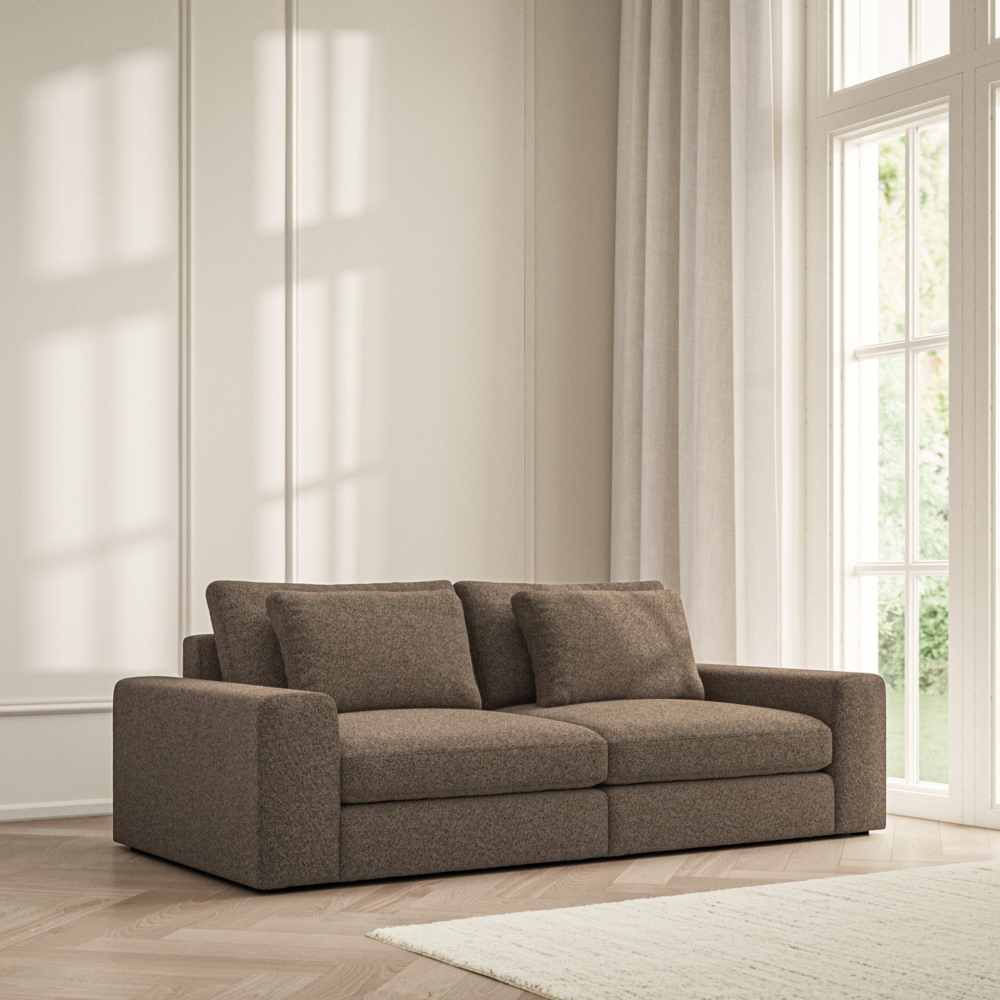 Lusso Medium Sofa - Soft Teddy
