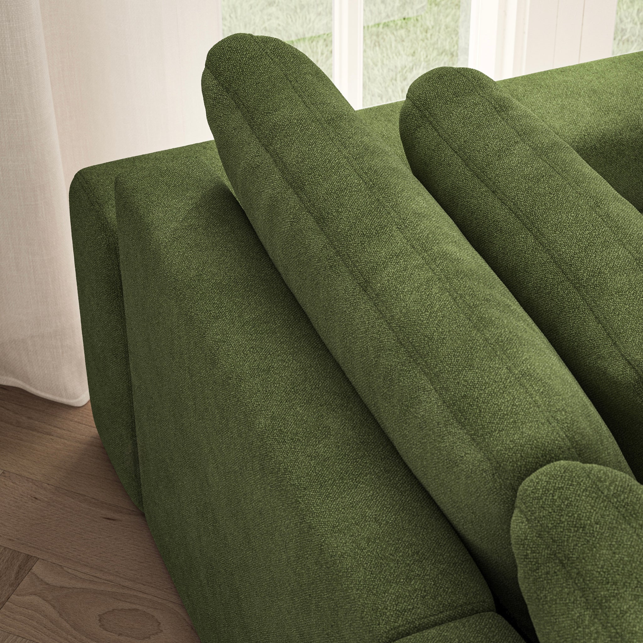 Lusso U-Shape Footstool End - Soft Bouclé