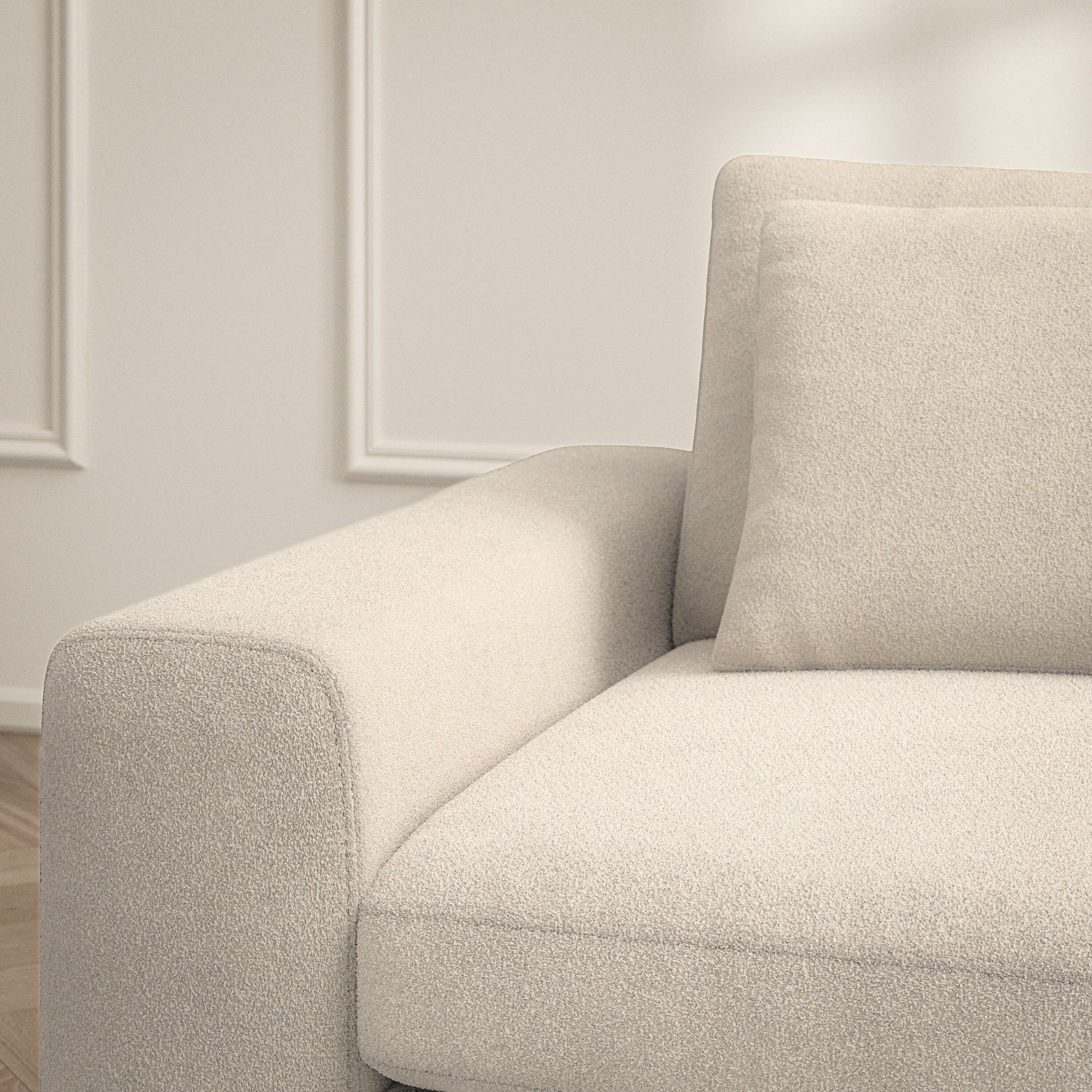 Lusso Large Sofa - Soft Teddy