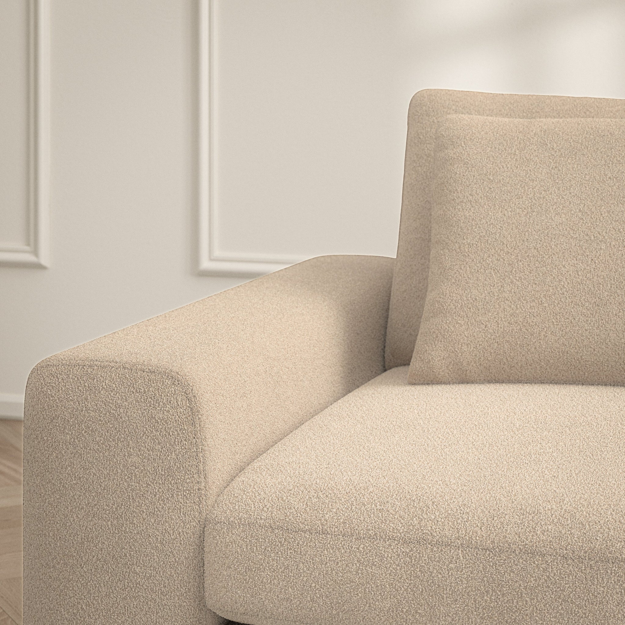 Lusso Medium Sofa - Soft Teddy
