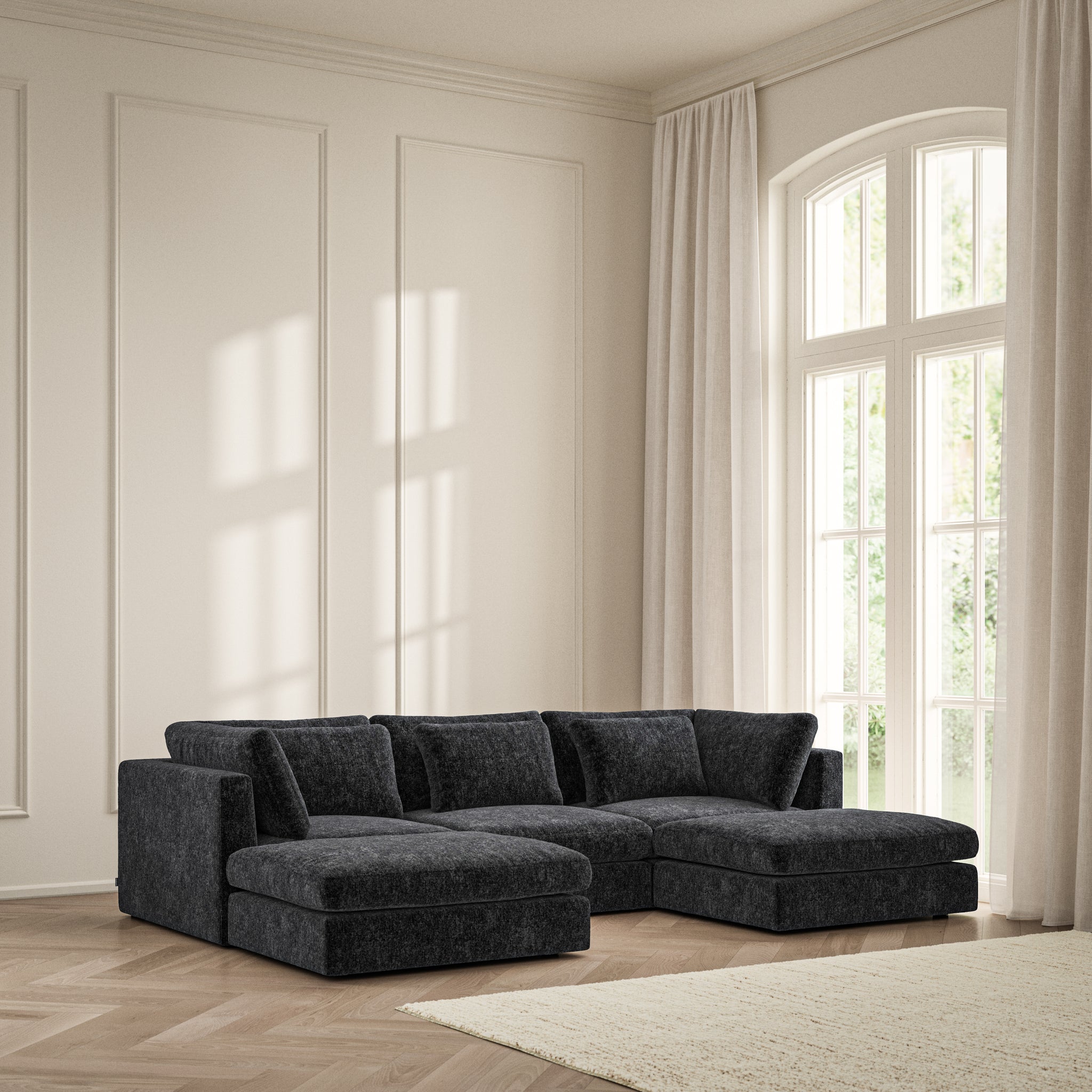 Lusso U-Shape Footstool End  - Symphony