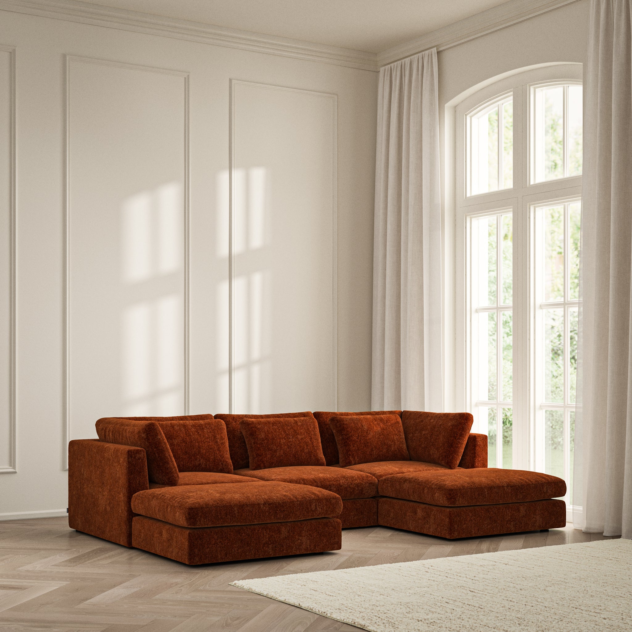 Lusso U-Shape Footstool End  - Symphony