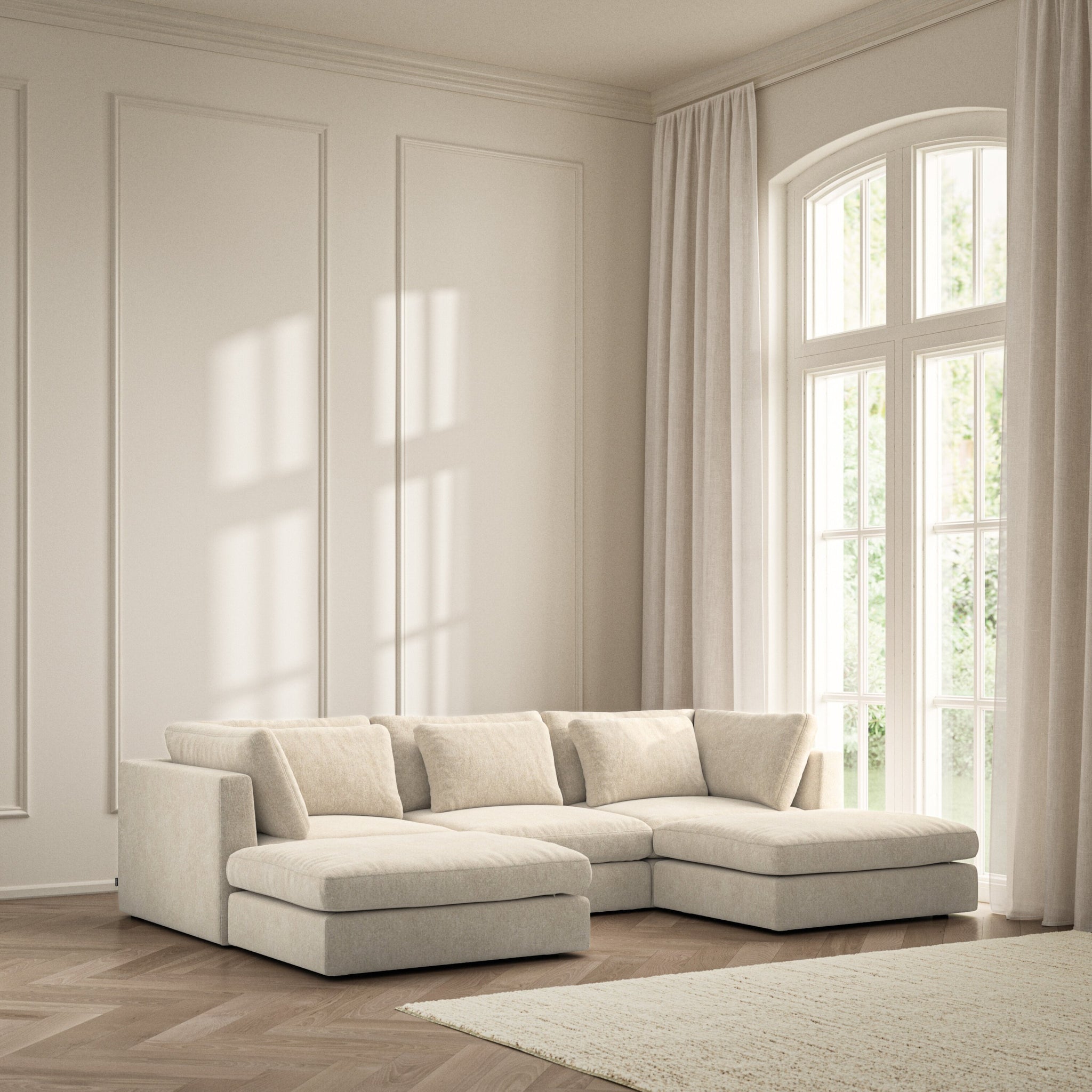 Lusso U-Shape Footstool End  - Symphony