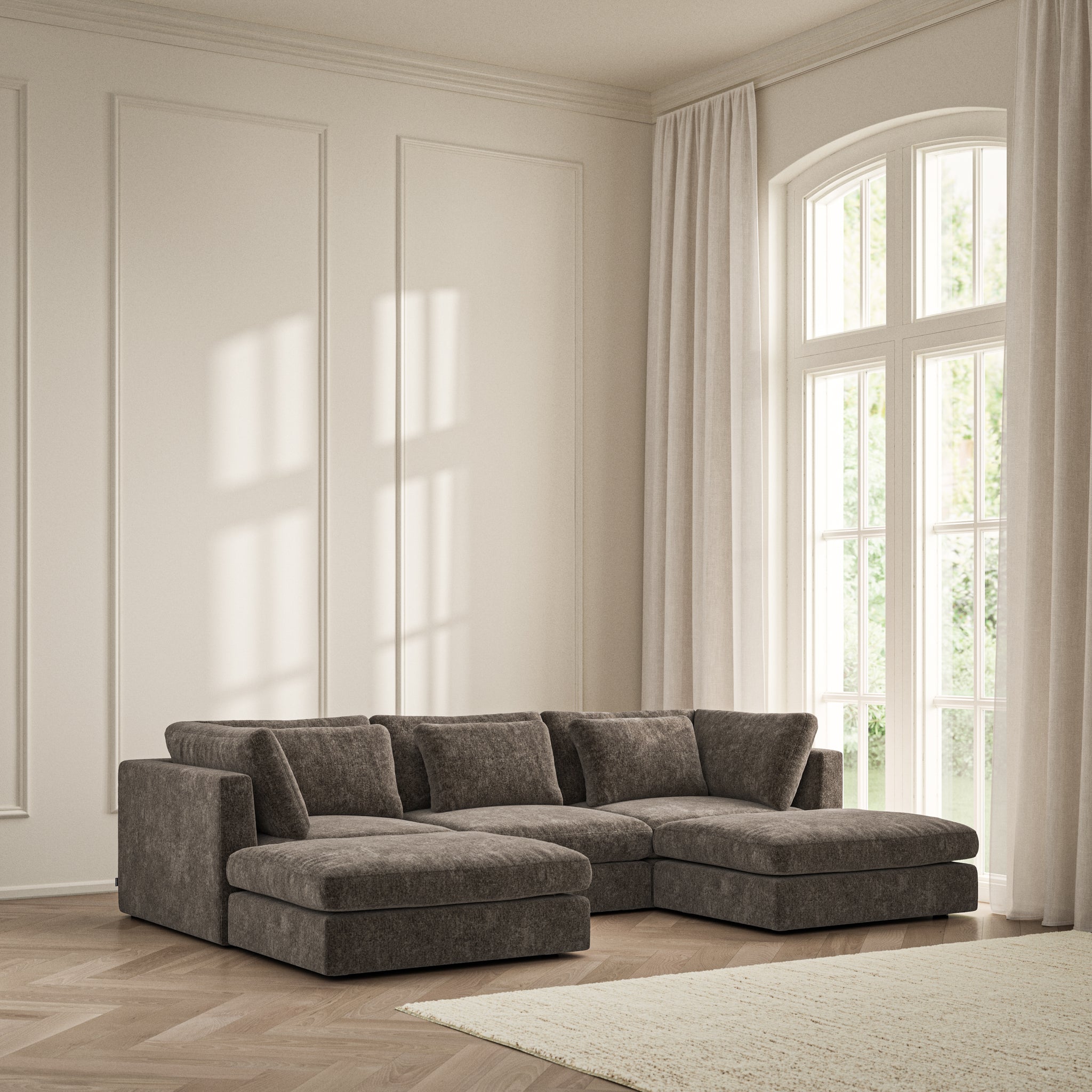Lusso U-Shape Footstool End  - Symphony