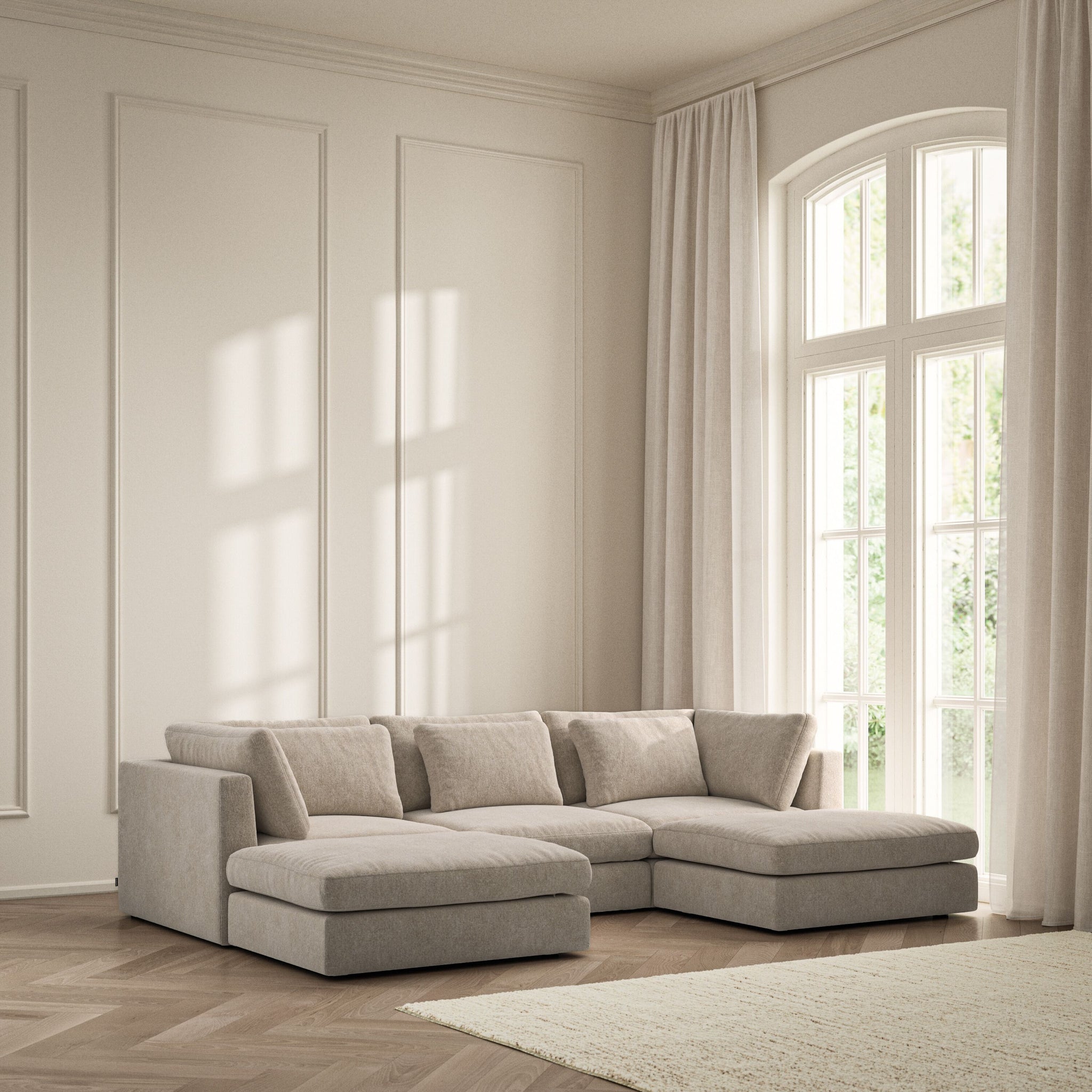 Lusso U-Shape Footstool End  - Symphony