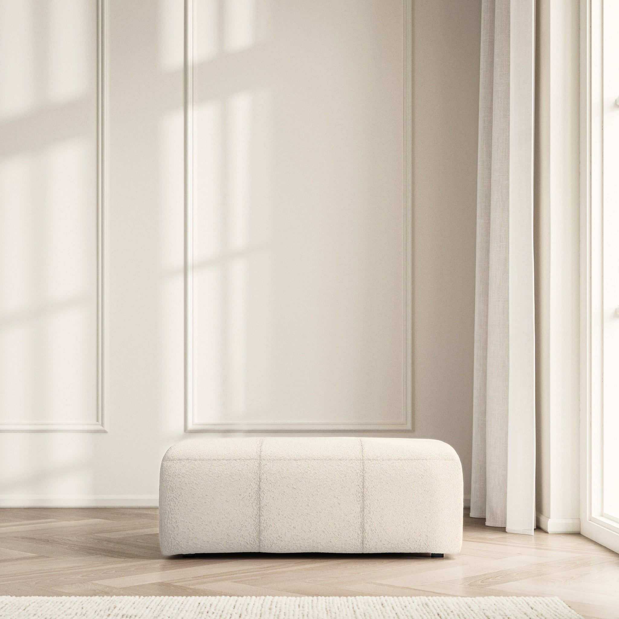 Maison Footstool Large - Soft Teddy