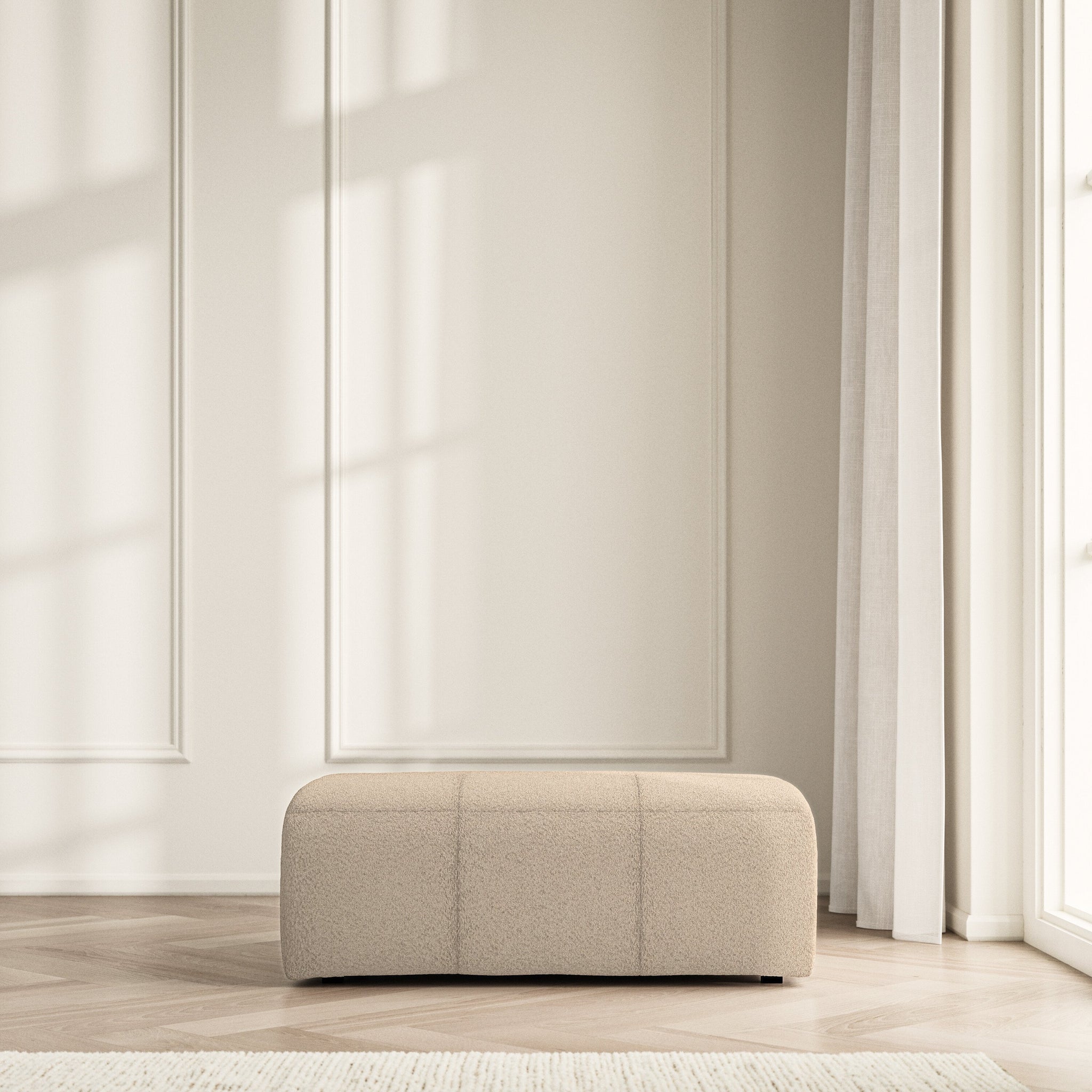 Maison Footstool Large - Soft Teddy