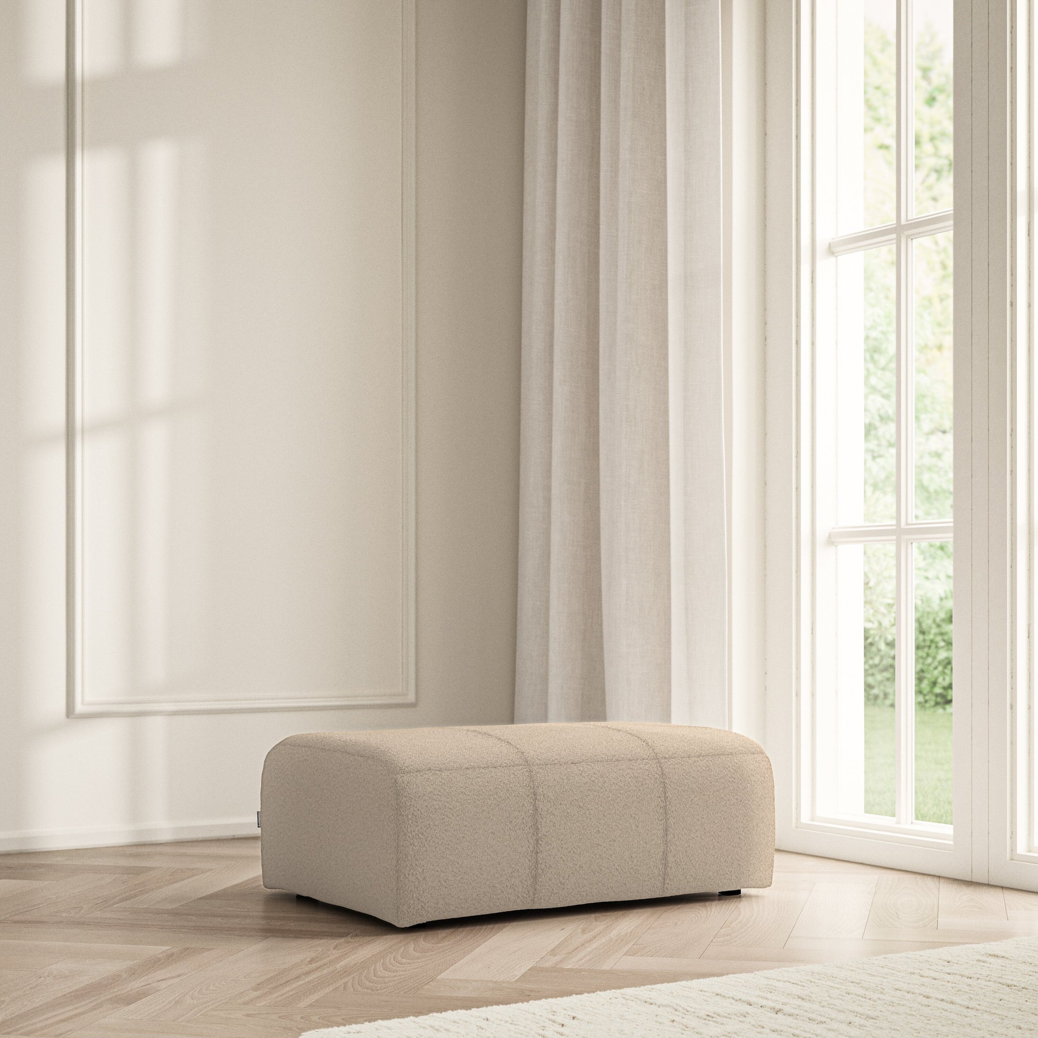 Maison Footstool Large - Soft Teddy