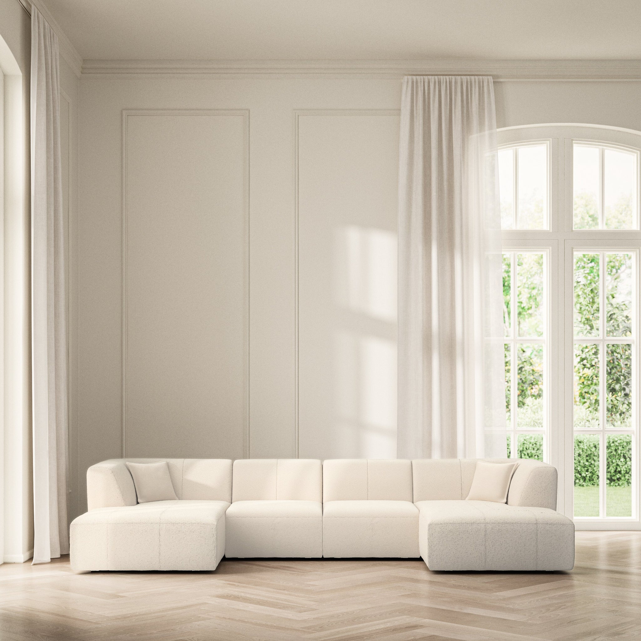 Maison U-Shape Chaise End - Soft Teddy