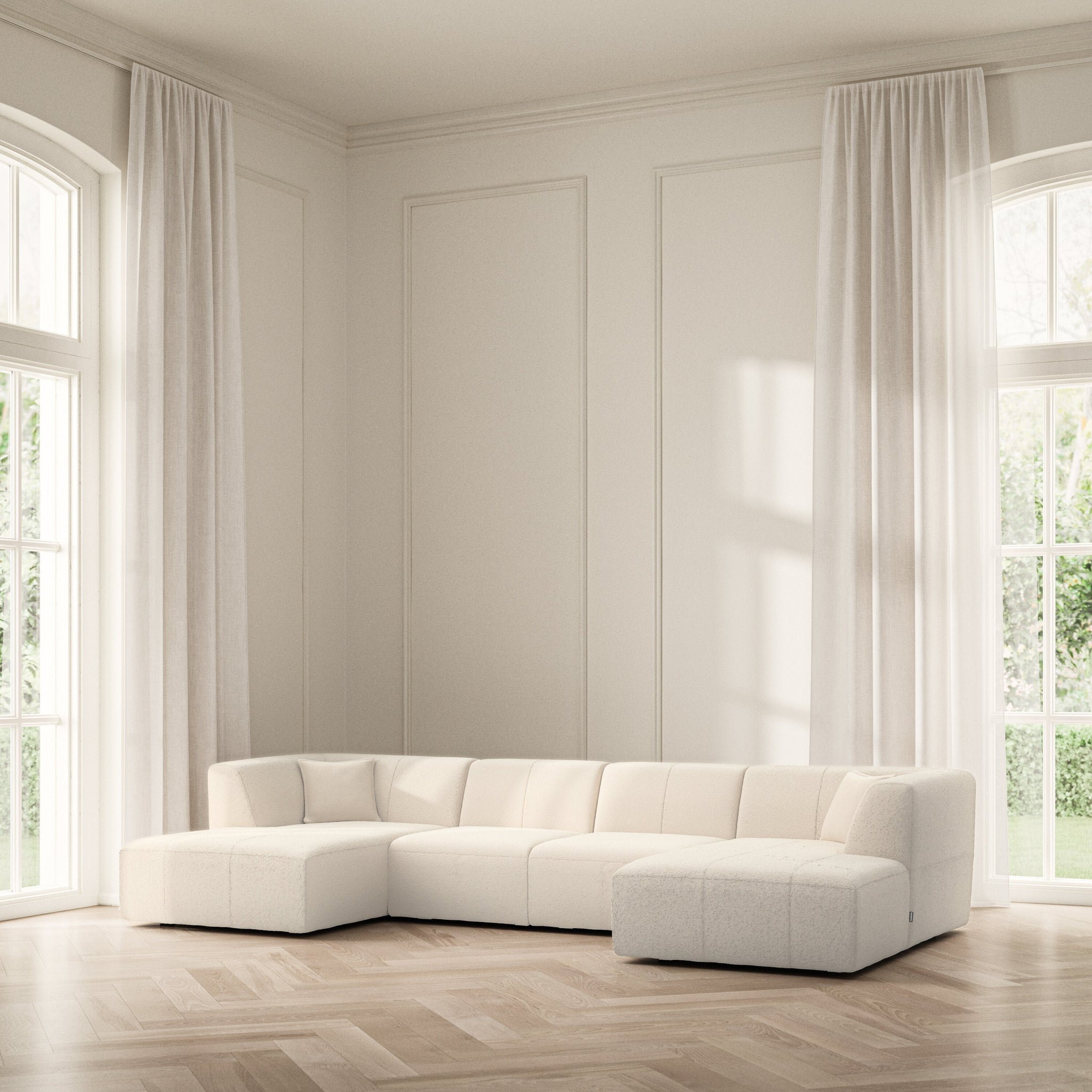 Maison U-Shape Chaise End - Soft Teddy