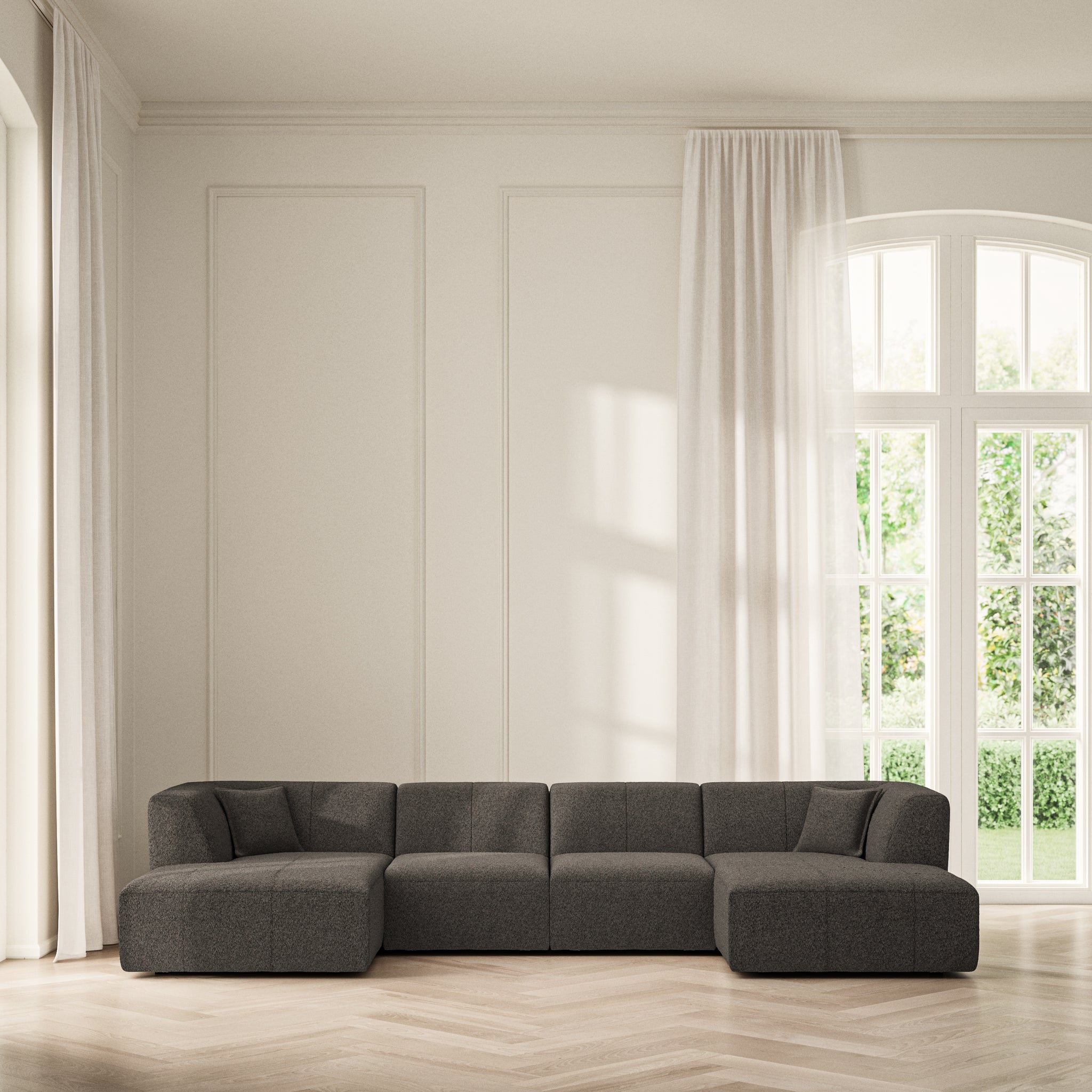 Maison U-Shape Chaise End - Soft Teddy