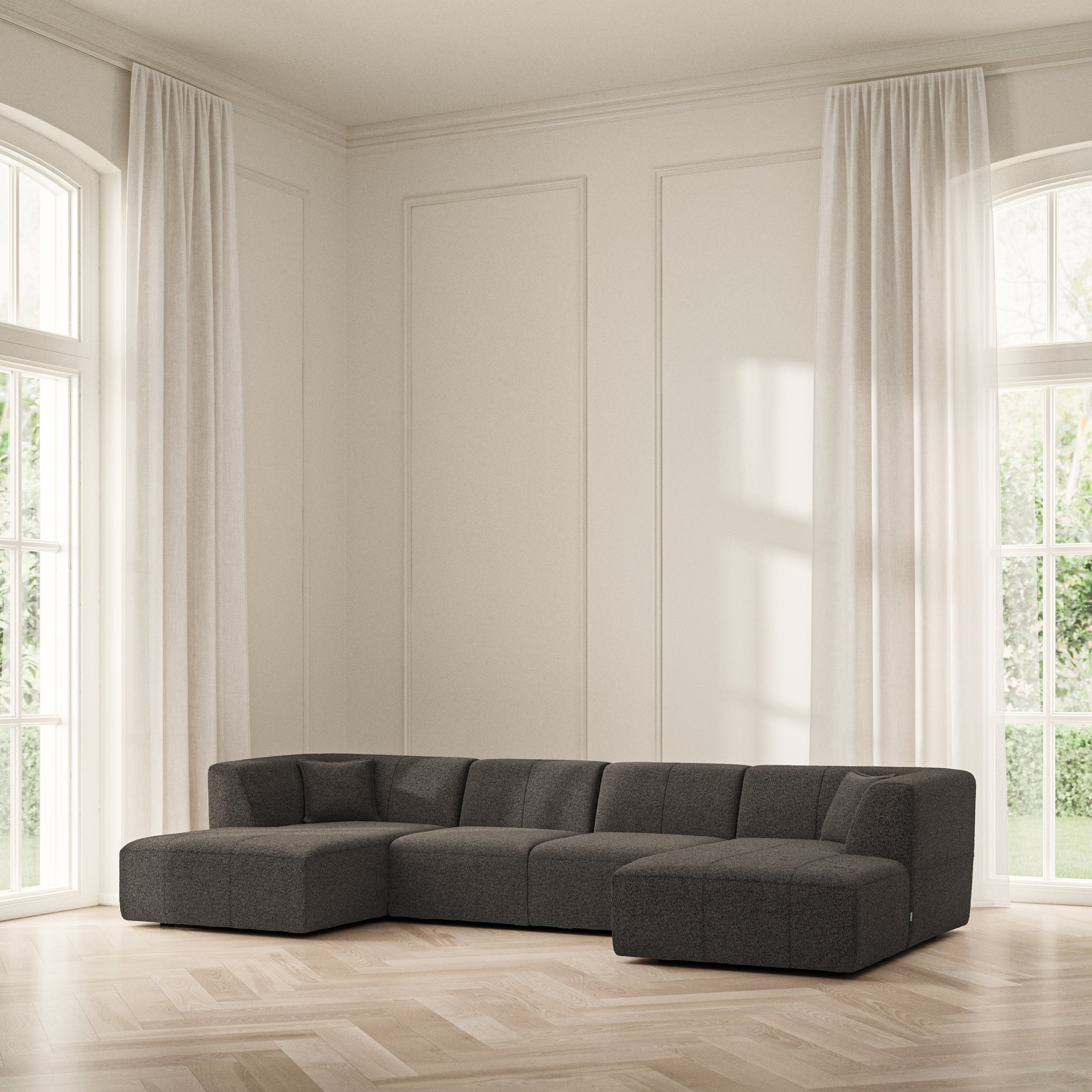 Maison U-Shape Chaise End - Soft Teddy