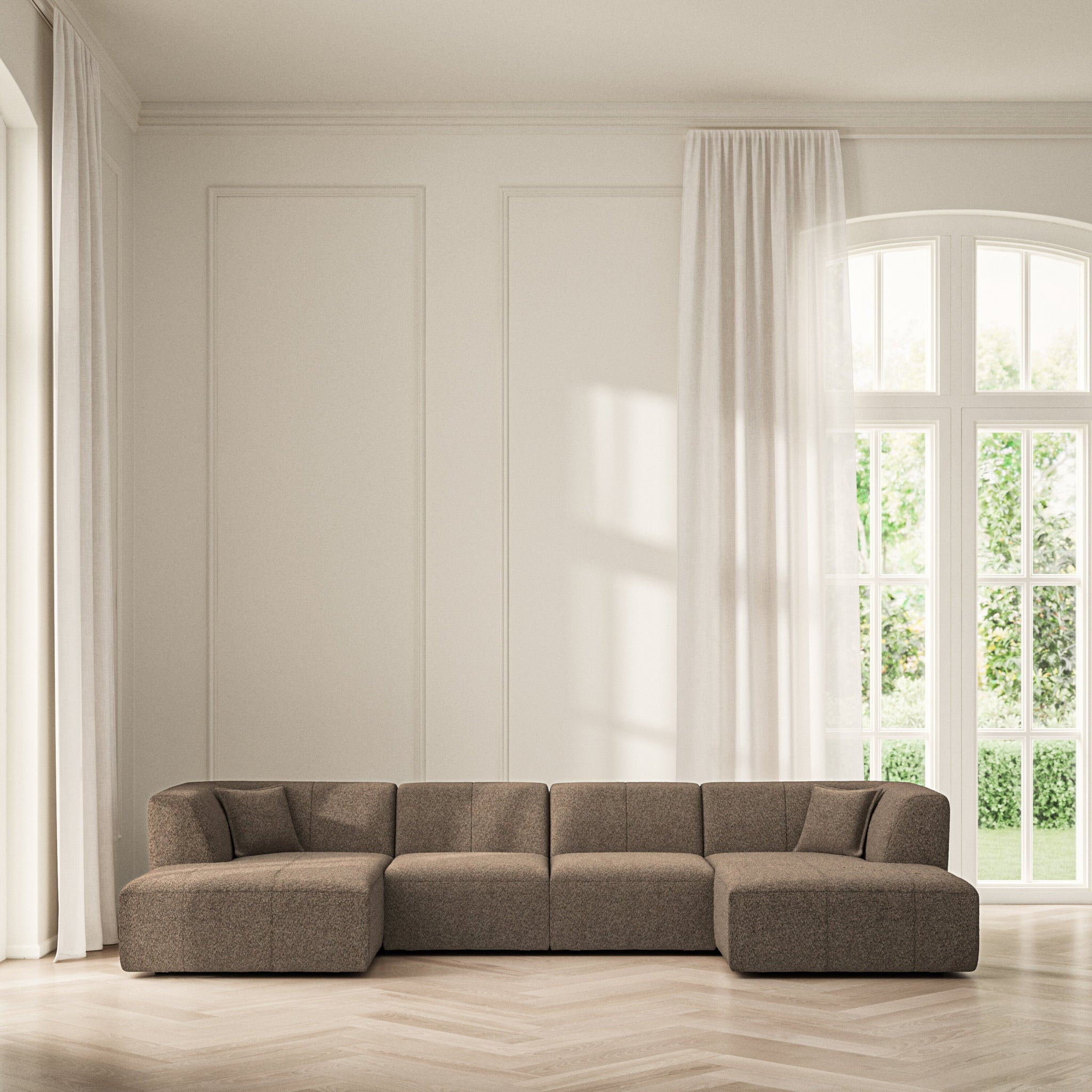 Maison U-Shape Chaise End - Soft Teddy