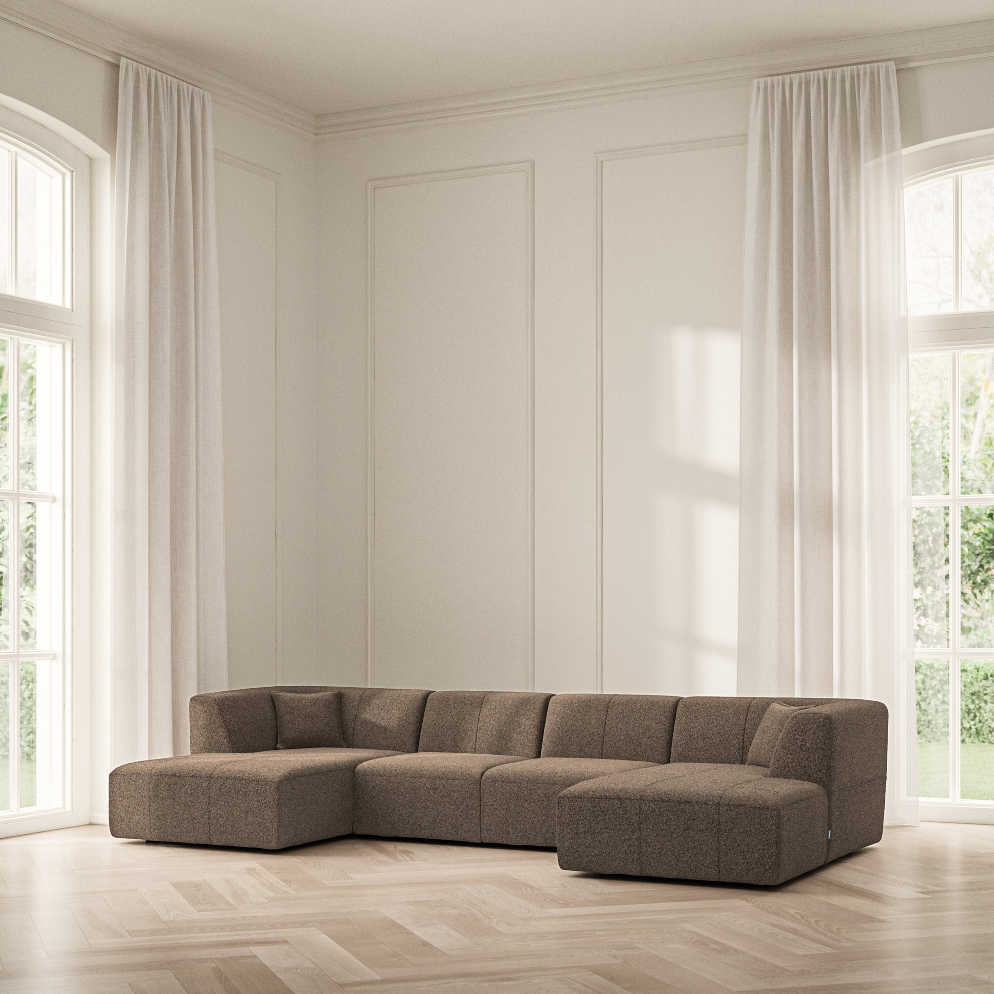 Maison U-Shape Chaise End - Soft Teddy