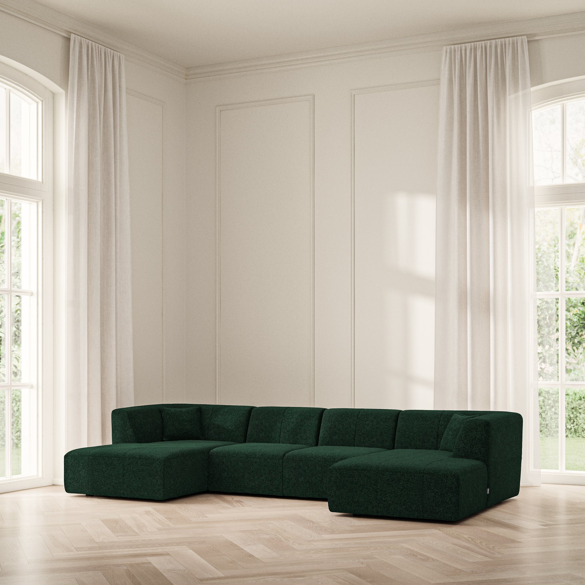 Maison U-Shape Chaise End - Soft Teddy