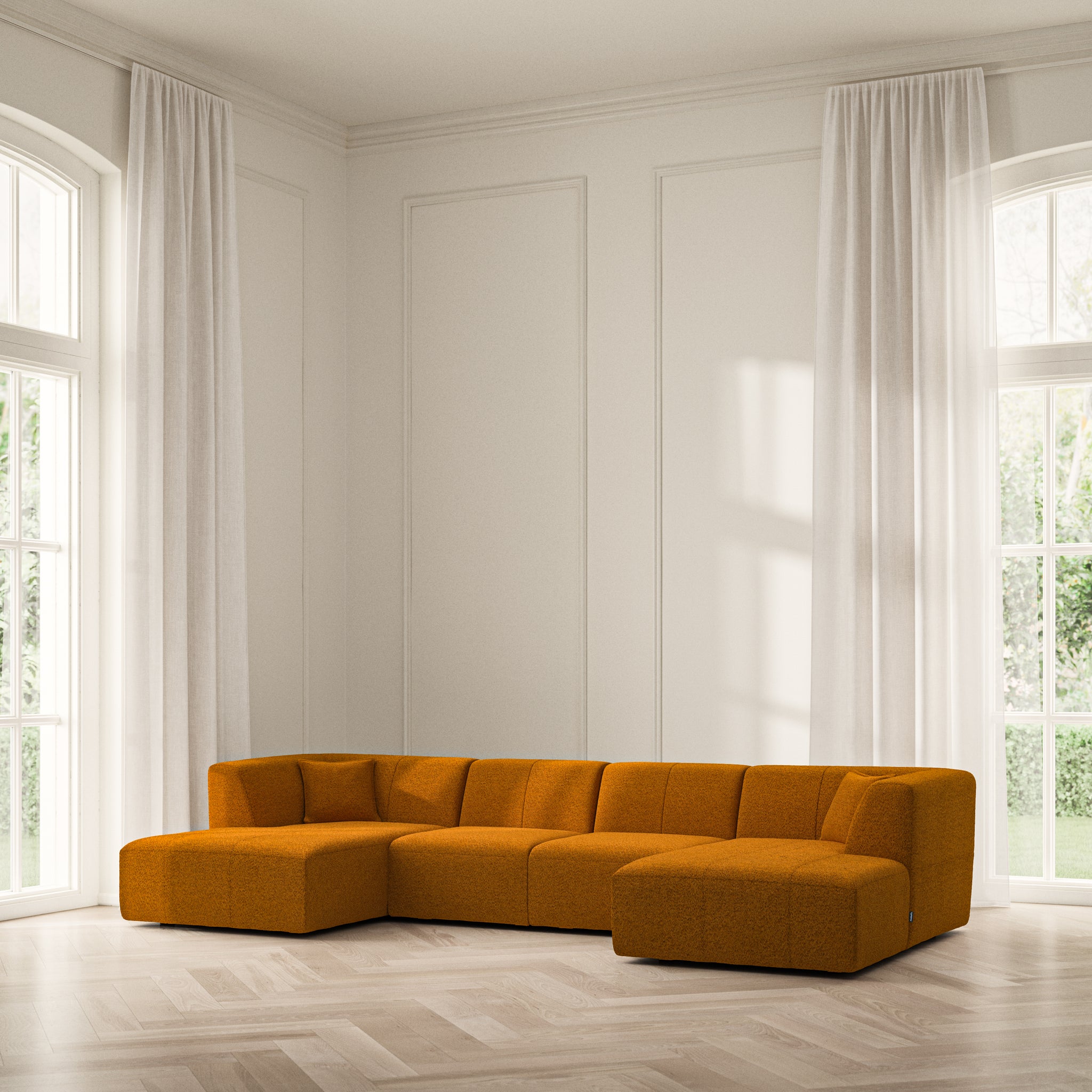 Maison U-Shape Chaise End - Soft Teddy