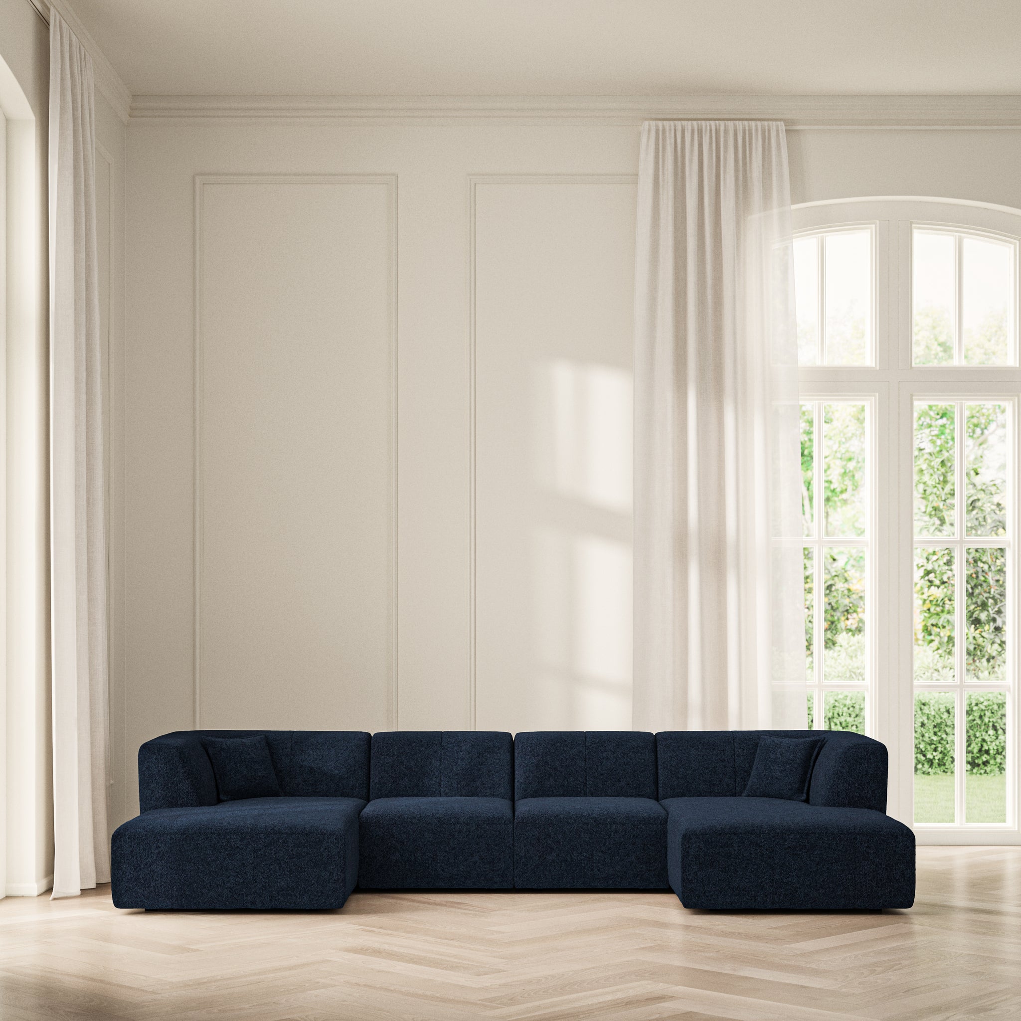 Maison U-Shape Chaise End - Soft Teddy